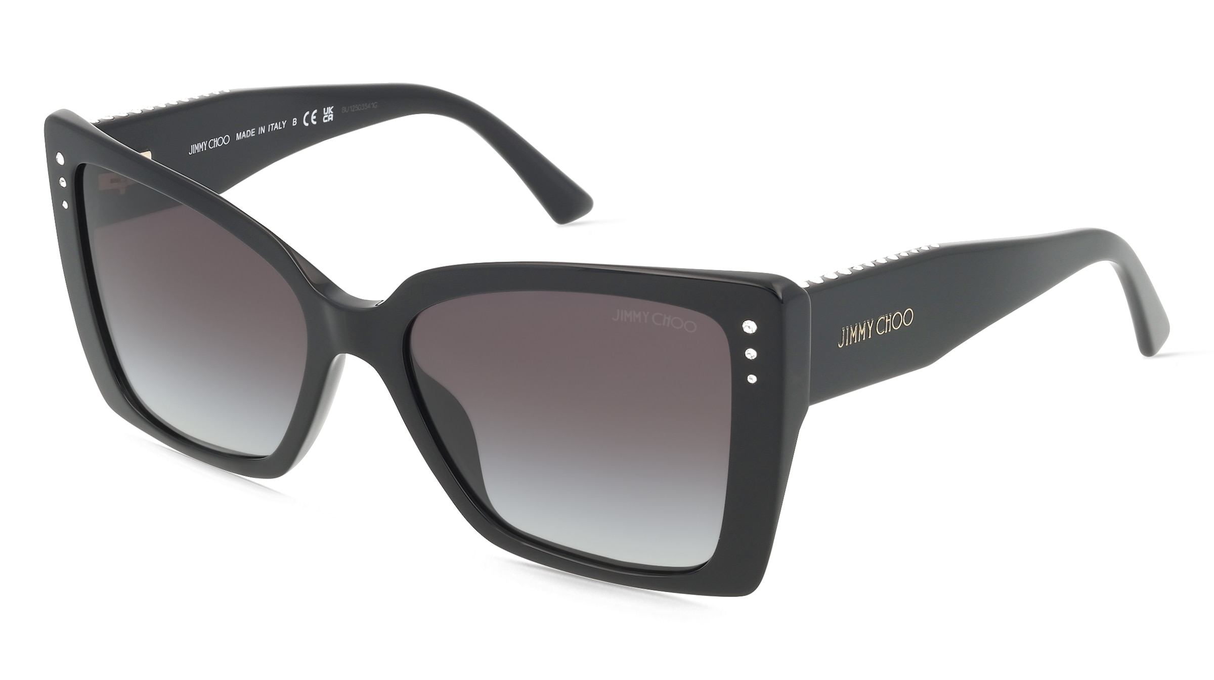 Jimmy Choo JC5001B Damen-Sonnenbrille Vollrand Butterfly Acetat-Gestell, Schwarz