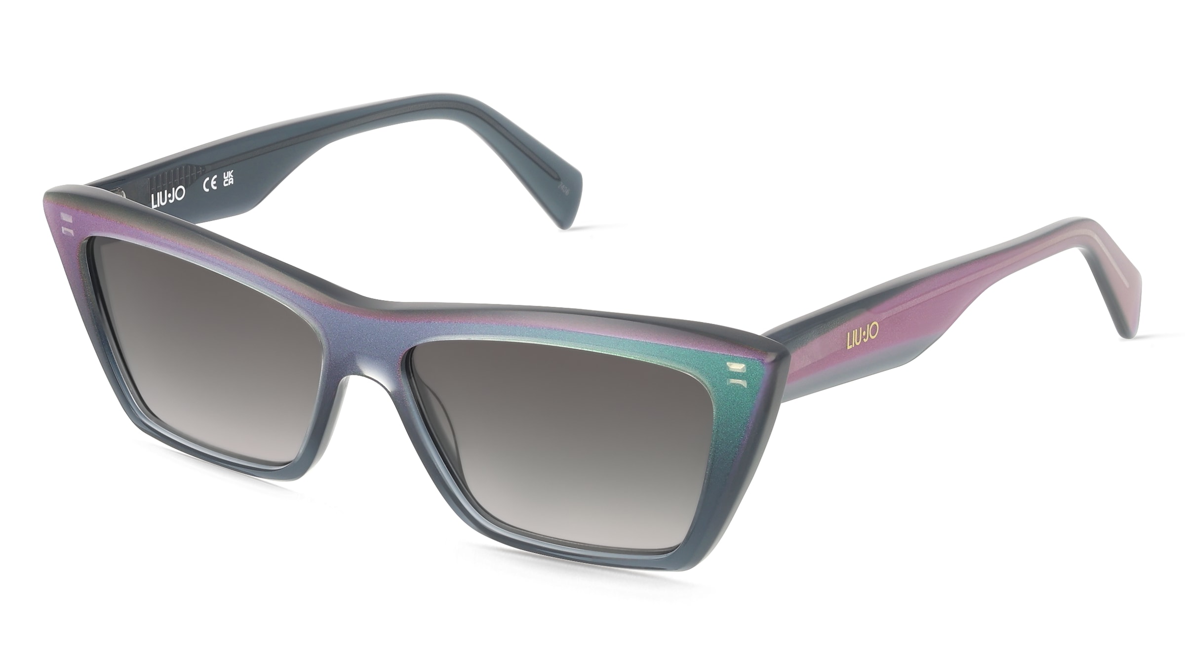 Liu Jo LJ802S Unisex-Sonnenbrille Vollrand Quadratisch Acetat-Gestell, Grün