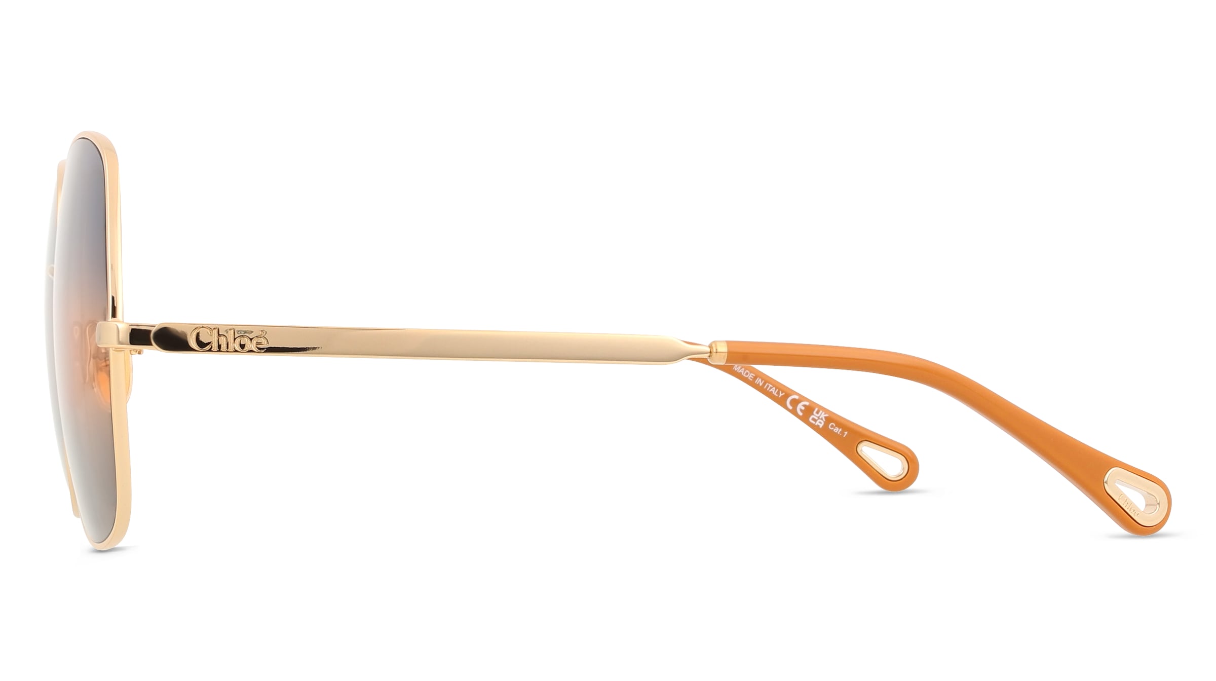 Thumbnail - Chloé CH0282S Unisex-Sonnenbrille Vollrand Quadratisch Metall-Gestell, gold