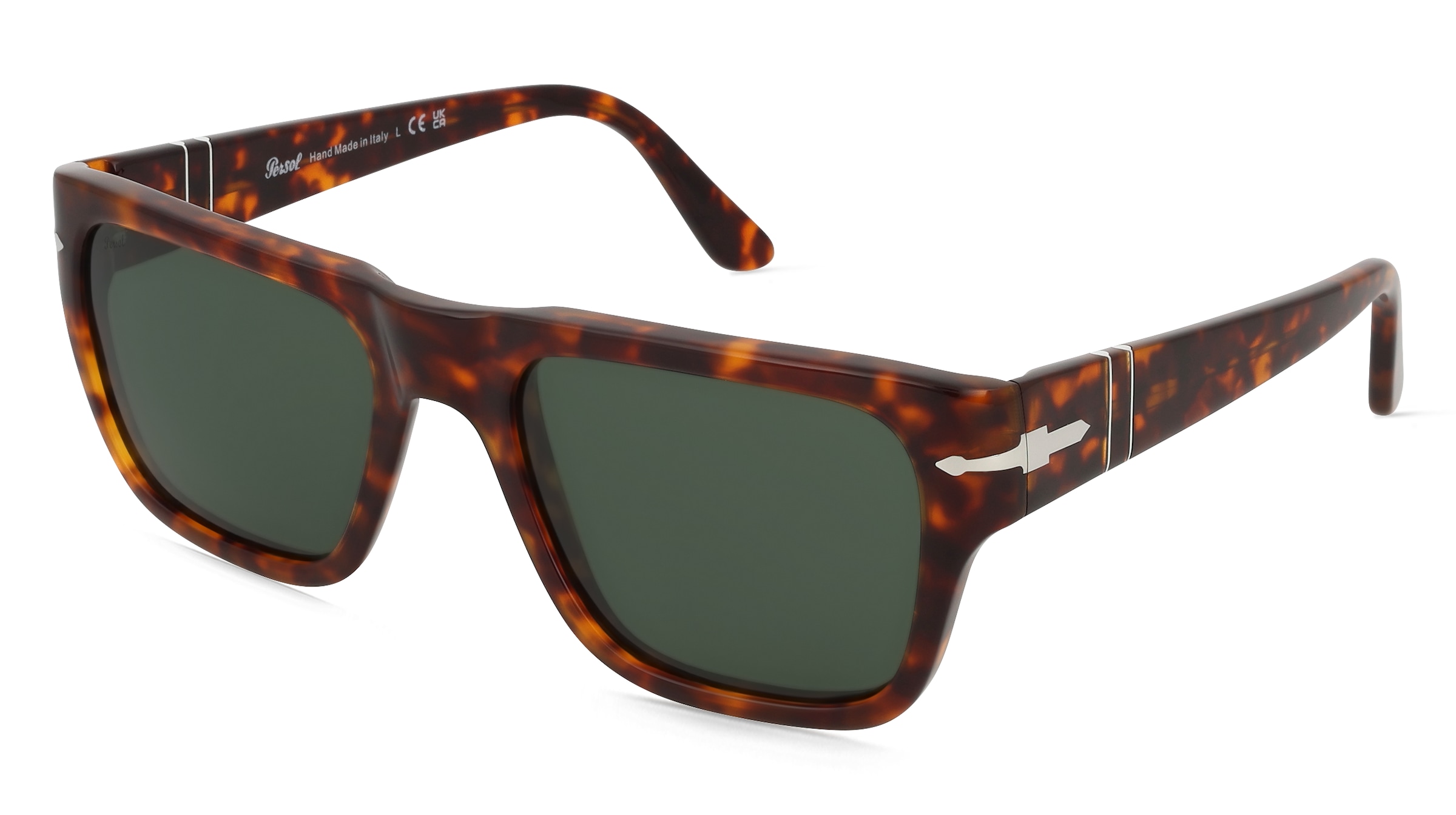 Persol 0PO3348S Unisex-Sonnenbrille Vollrand Quadratisch Acetat-Gestell, Havanna