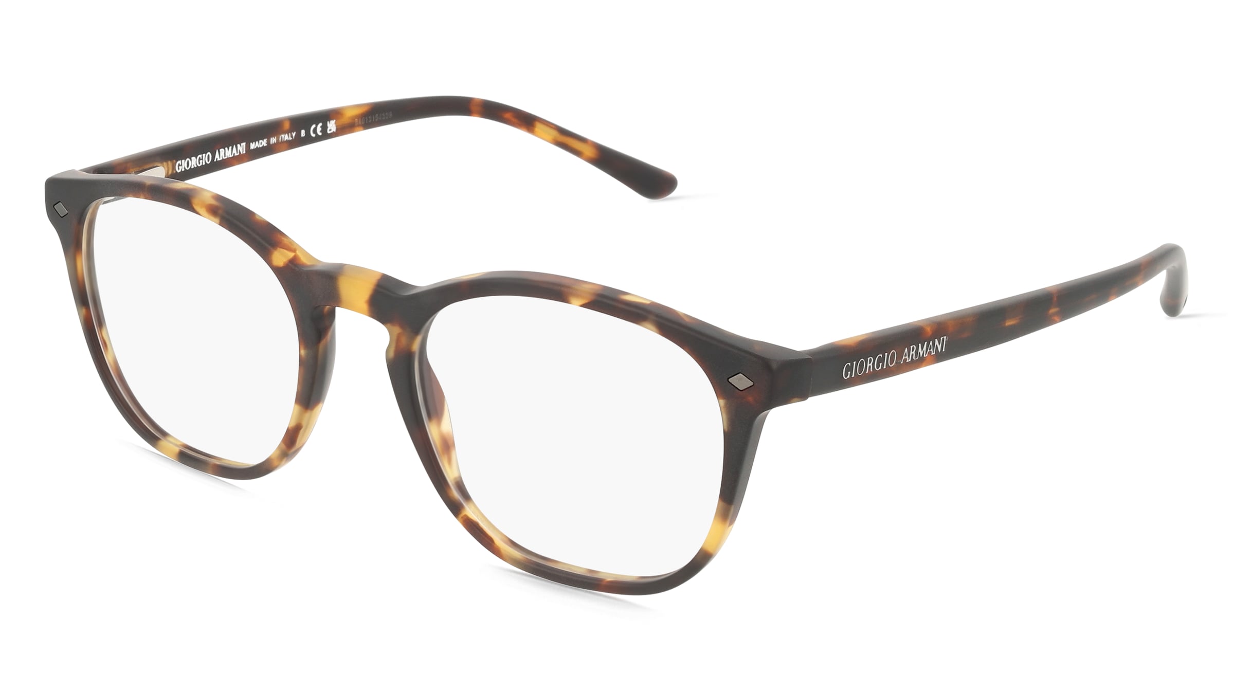 Giorgio Armani 0AR7074 Herren-Brille inkl. Gläser Vollrand Panto Acetat-Gestell 50/19/145, Gelb