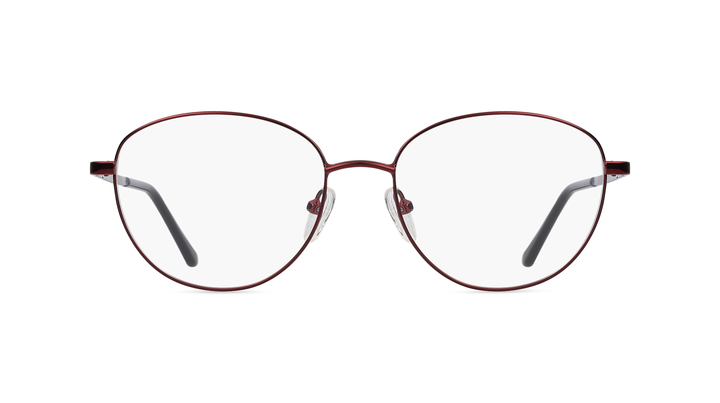 Fielmann MC 603 CL Damen-Brille inkl. Gläser Vollrand Oval Edelstahl-Gestell 51mm/17mm/135mm, Rot