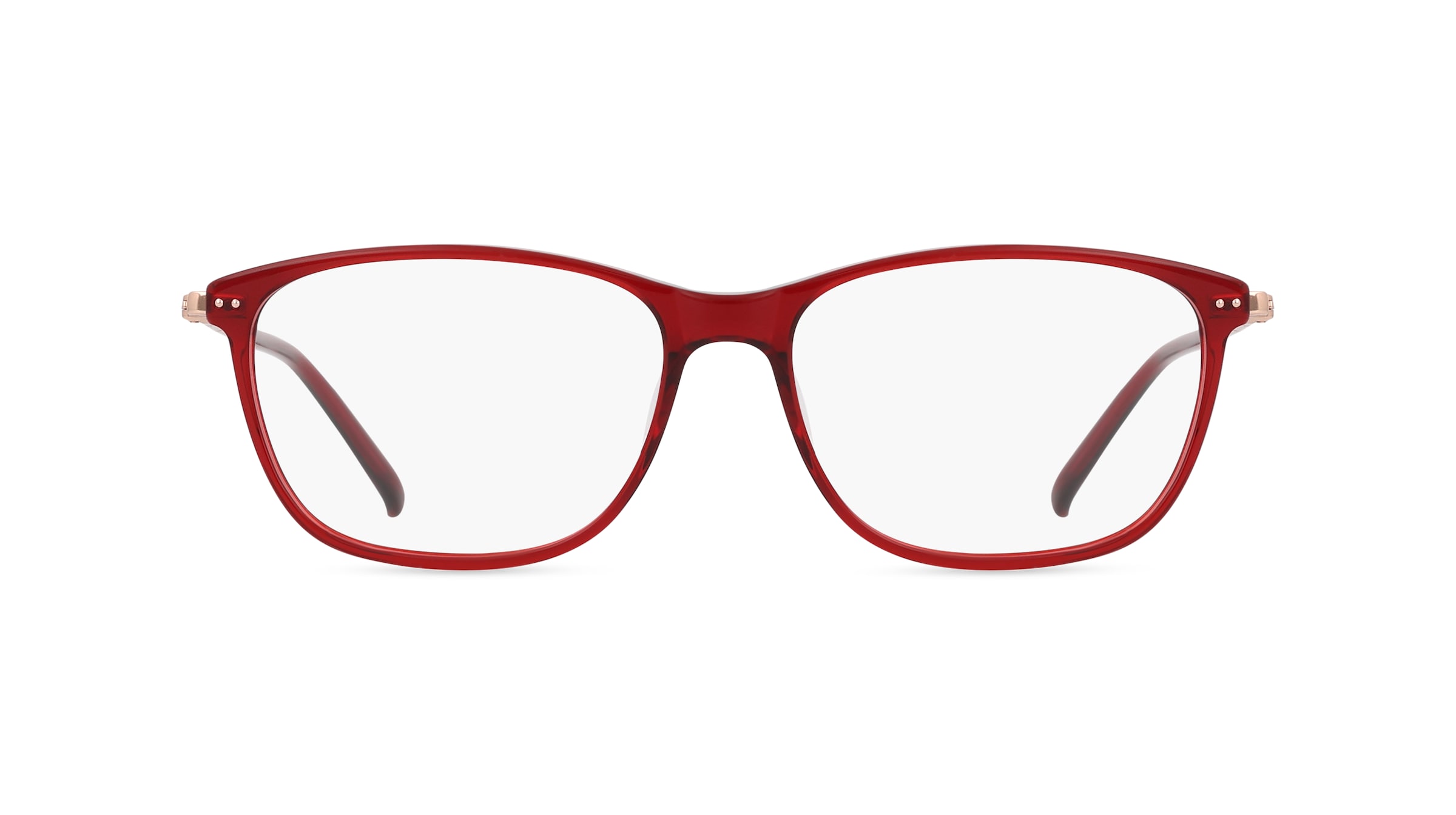 Fielmann 2216 CL Damen-Brille inkl. Gläser Vollrand Eckig Acetat-Gestell 54mm/15mm/140mm, Rot