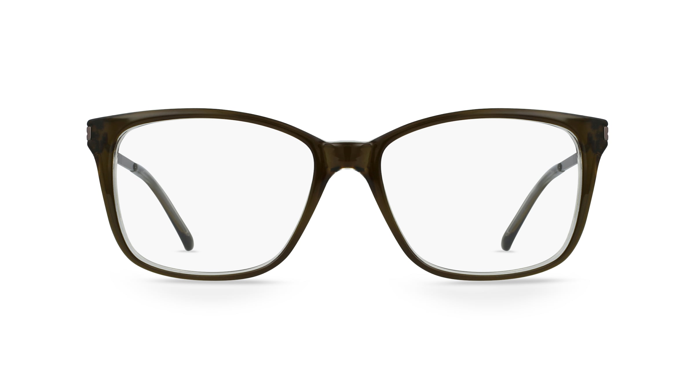 Fielmann AO 003 CL Unisex-Brille inkl. Gläser Vollrand Eckig Propionat-Gestell 55mm/17mm/140mm, grün