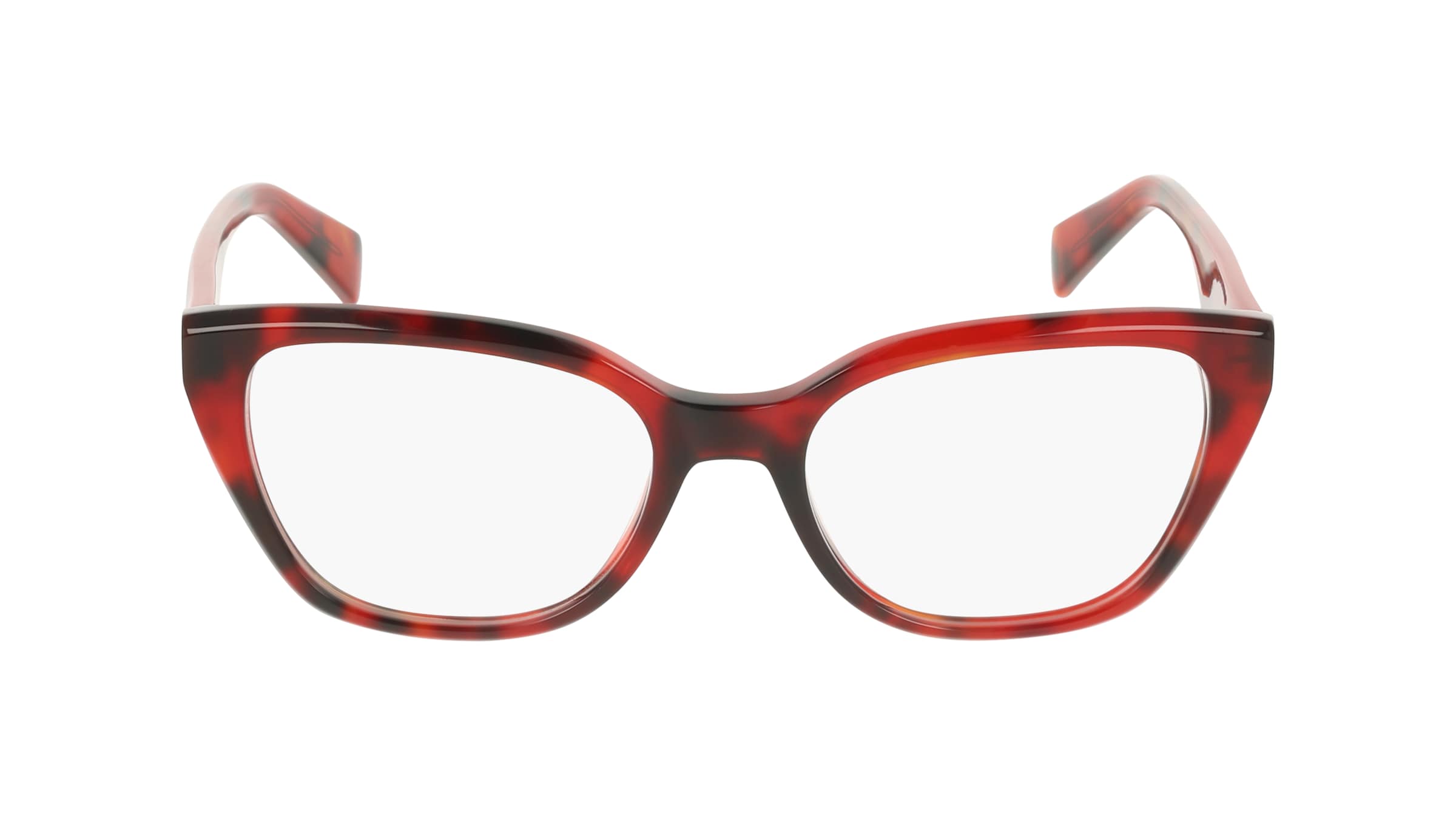 Liu Jo LJ2838 Damen-Brille inkl. Gläser Vollrand Cateye Acetat-Gestell 53/18/140, rot