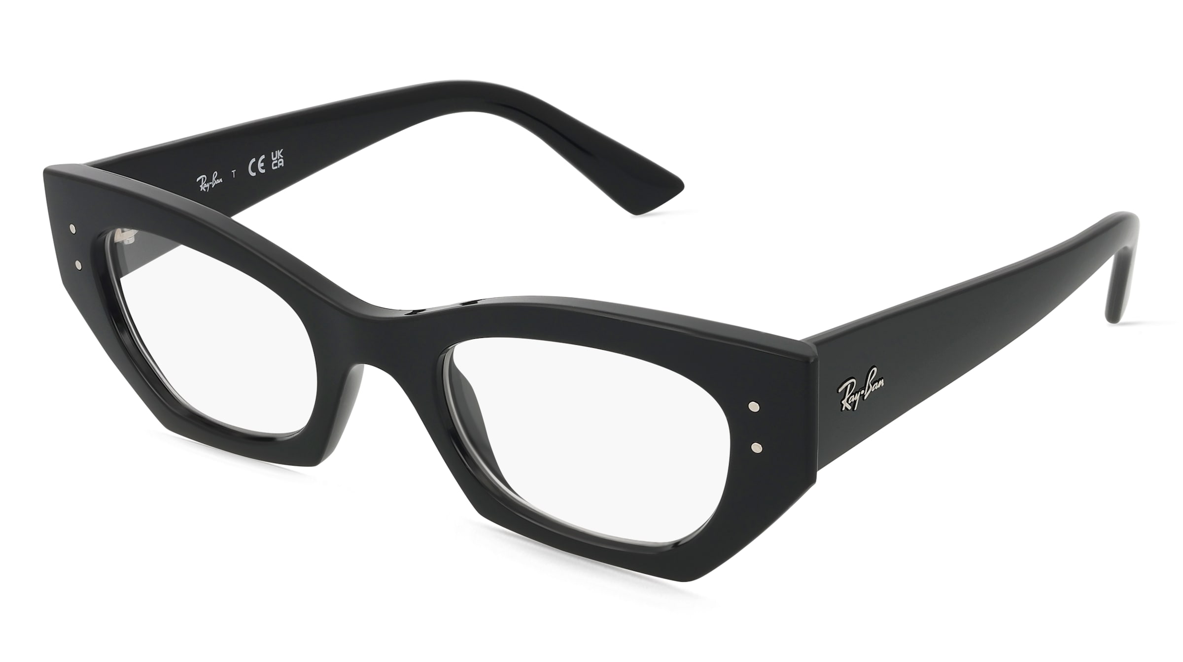 Ray-Ban 0RX7330 ZENA Unisex-Brille inkl. Gläser Vollrand Quadratisch Kunststoff-Gestell 49/22/145, Schwarz