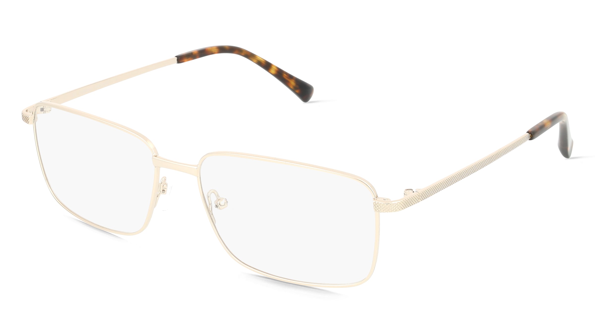 Fielmann BD 555 CL Herren-Brille inkl. Gläser Vollrand Quadratisch Edelstahl-Gestell 58/16/145, Gold