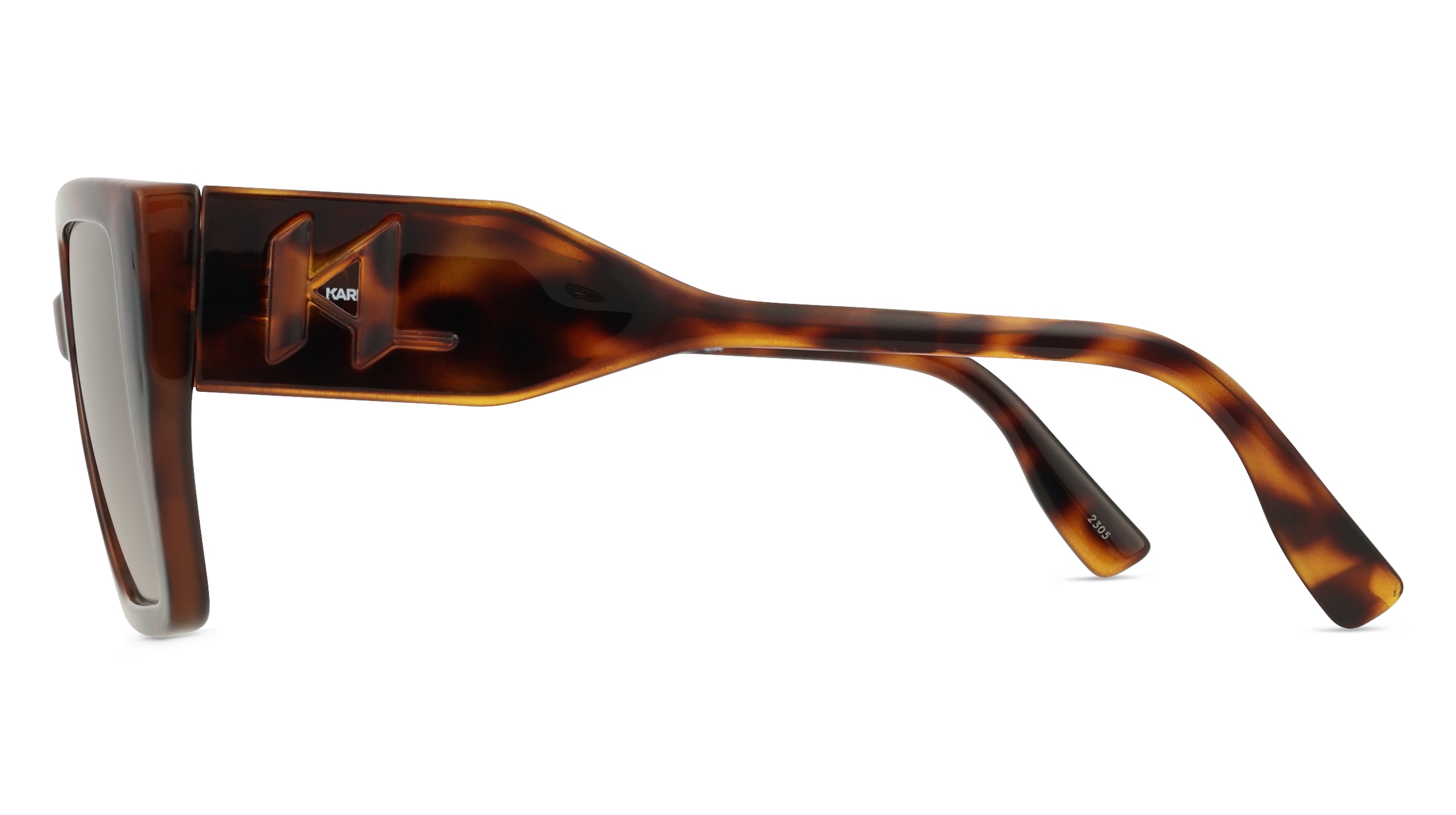 Thumbnail - Karl Lagerfeld KL6098S Unisex-Sonnenbrille Vollrand Quadratisch Kunststoff-Gestell, braun