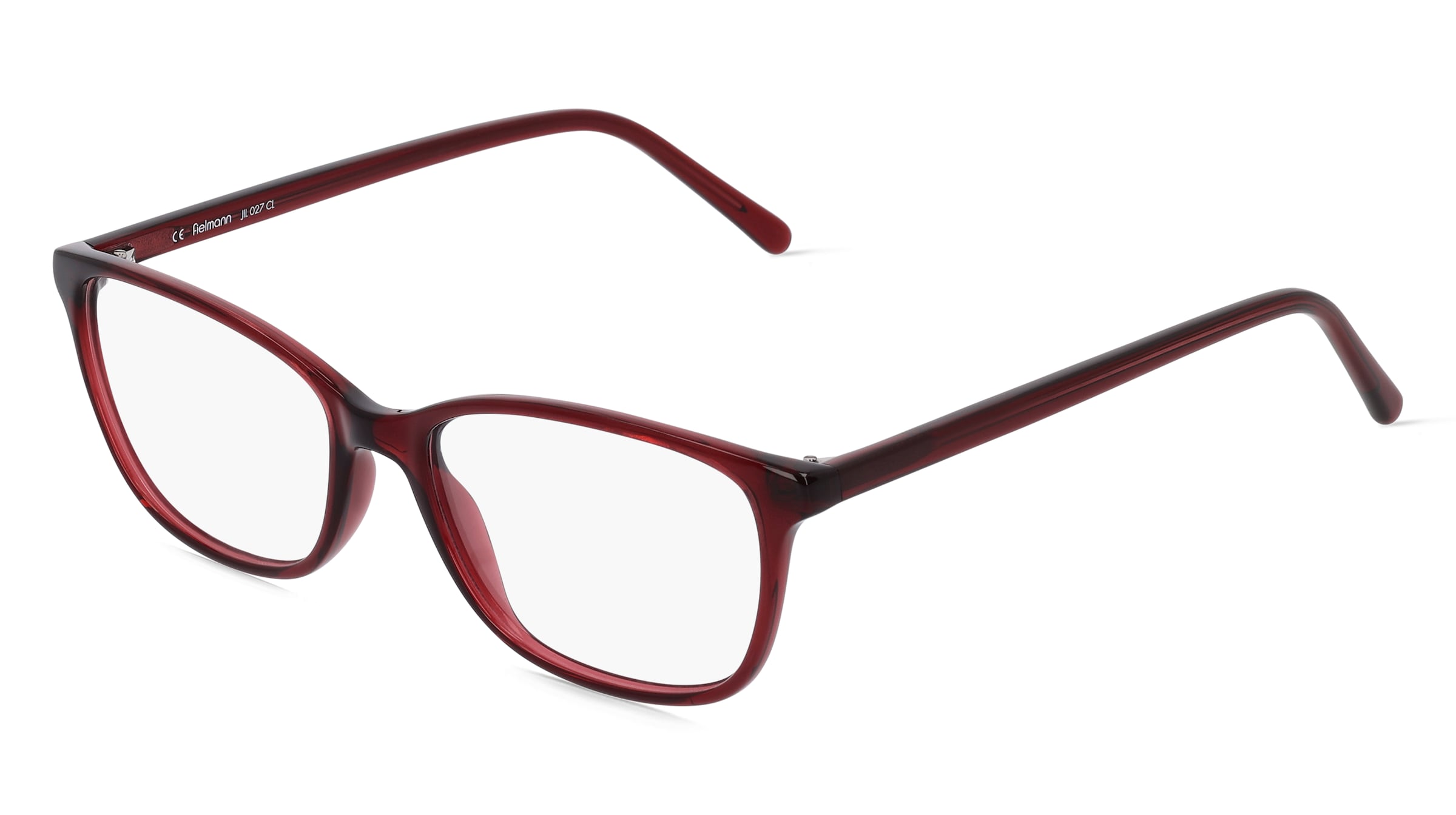 Fielmann JIL 027 CL VERA Damen-Brille inkl. Gläser Vollrand Butterfly Acetat-Gestell 53/16/140, Rot
