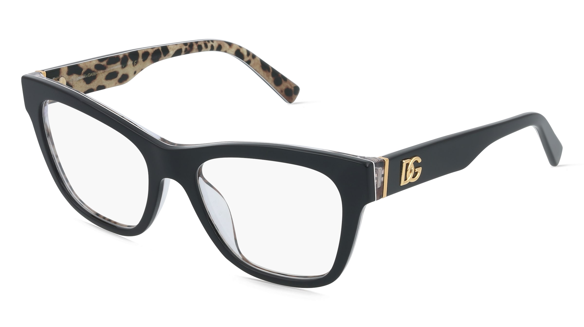 Dolce&amp;Gabbana 0DG3430 Damen-Brille inkl. Gläser Vollrand Quadratisch Acetat-Gestell 53/18/145, Schwarz