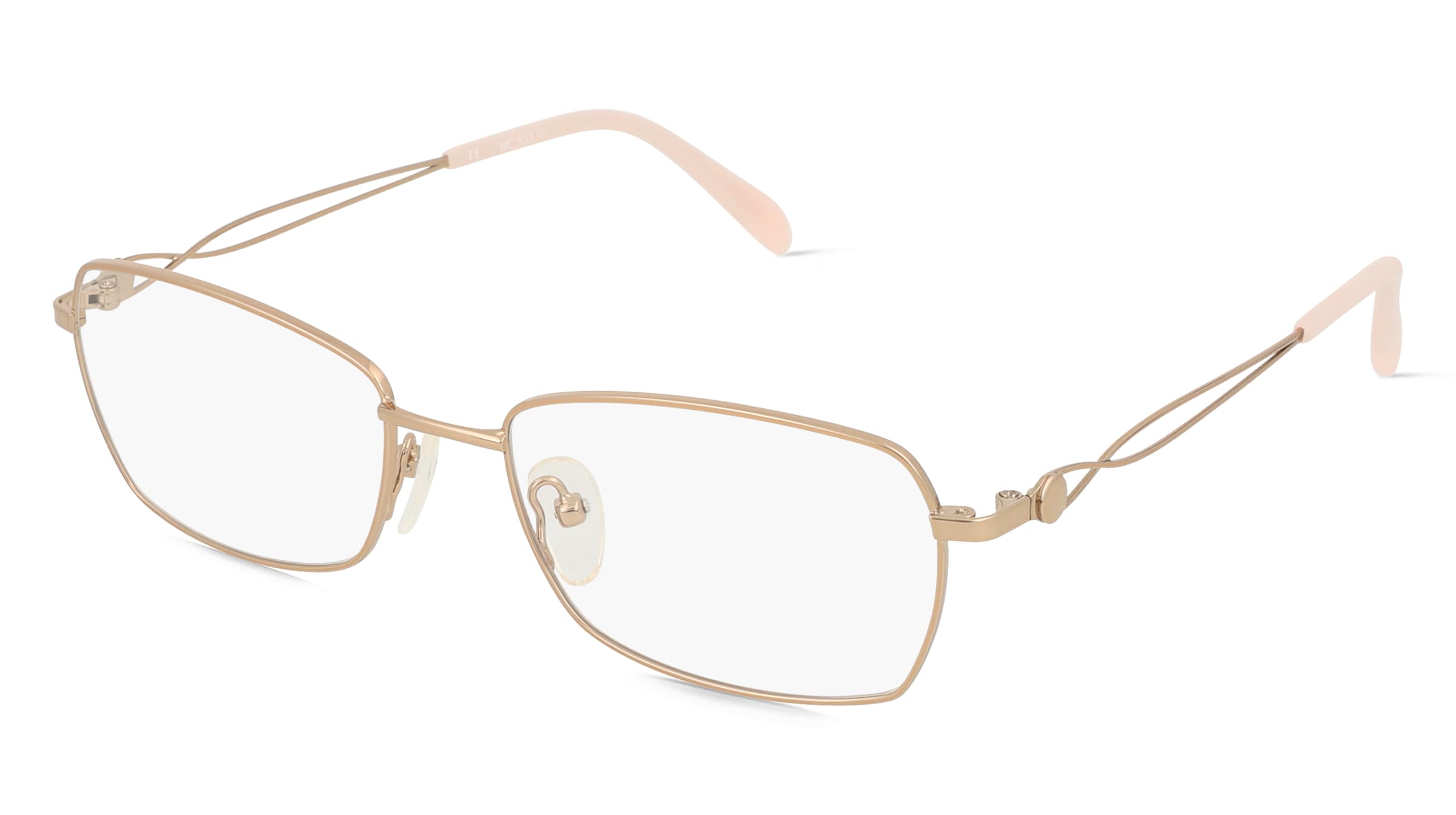 Fielmann MC 533 TR Damen-Brille inkl. Gläser Vollrand Quadratisch Metall-Gestell 52/17/135, Pink