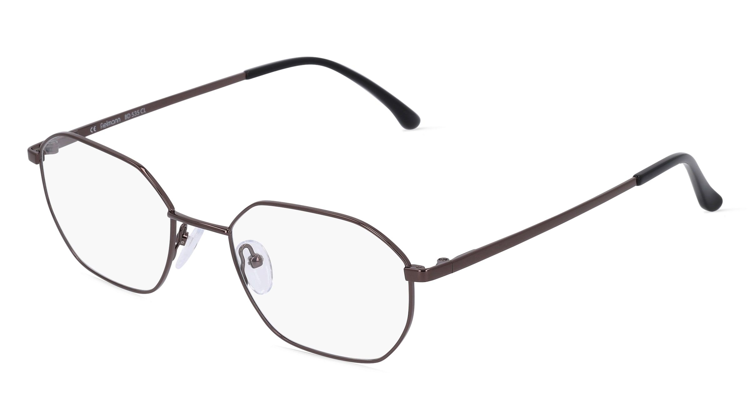 Fielmann BD 535 CL Herren-Brille inkl. Gläser Vollrand Quadratisch Edelstahl-Gestell 53/20/145, Grau