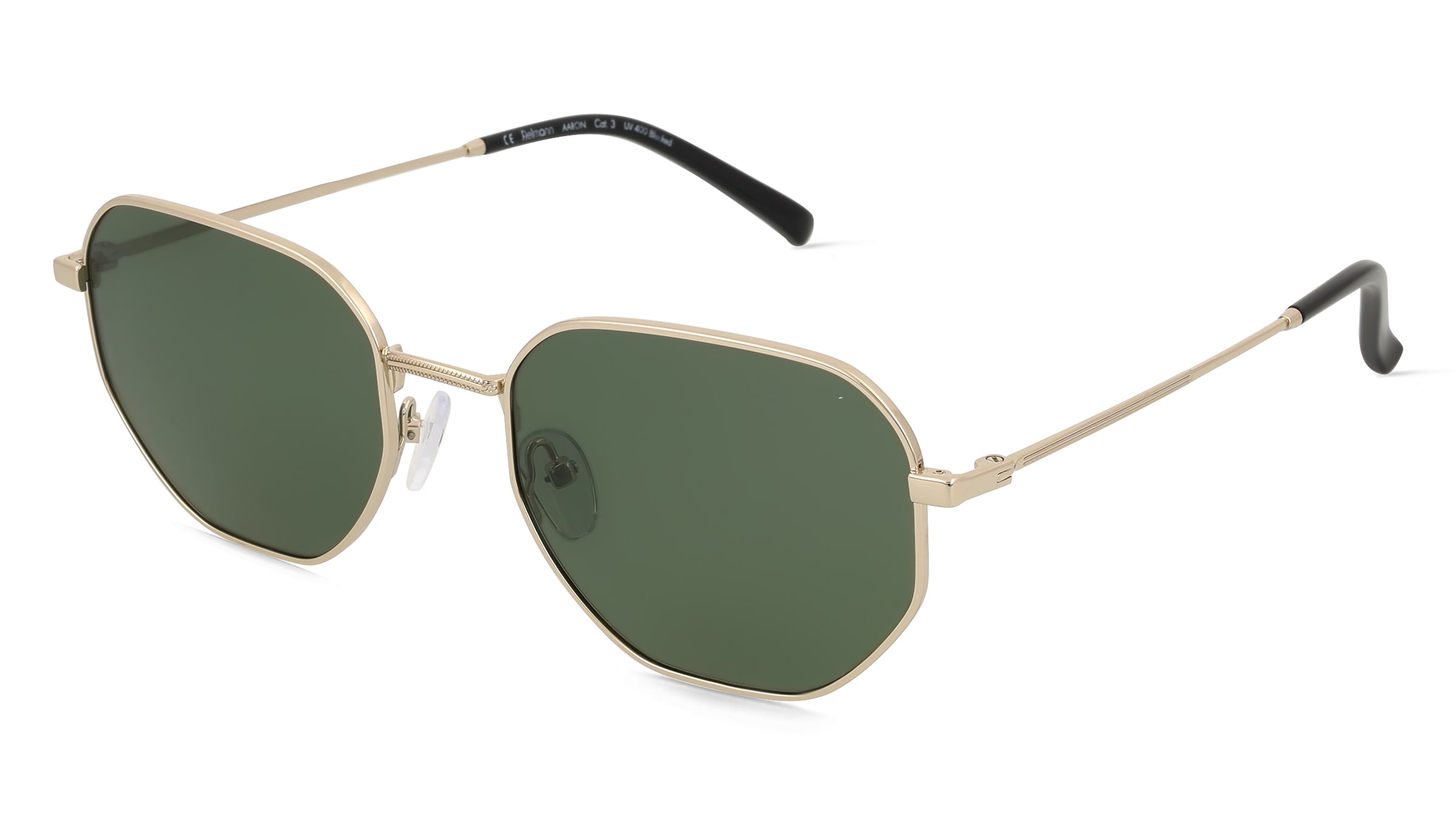 Fielmann BD 573 SUN CL AARON Unisex-Sonnenbrille Vollrand Geometrisch Edelstahl-Gestell, Gold