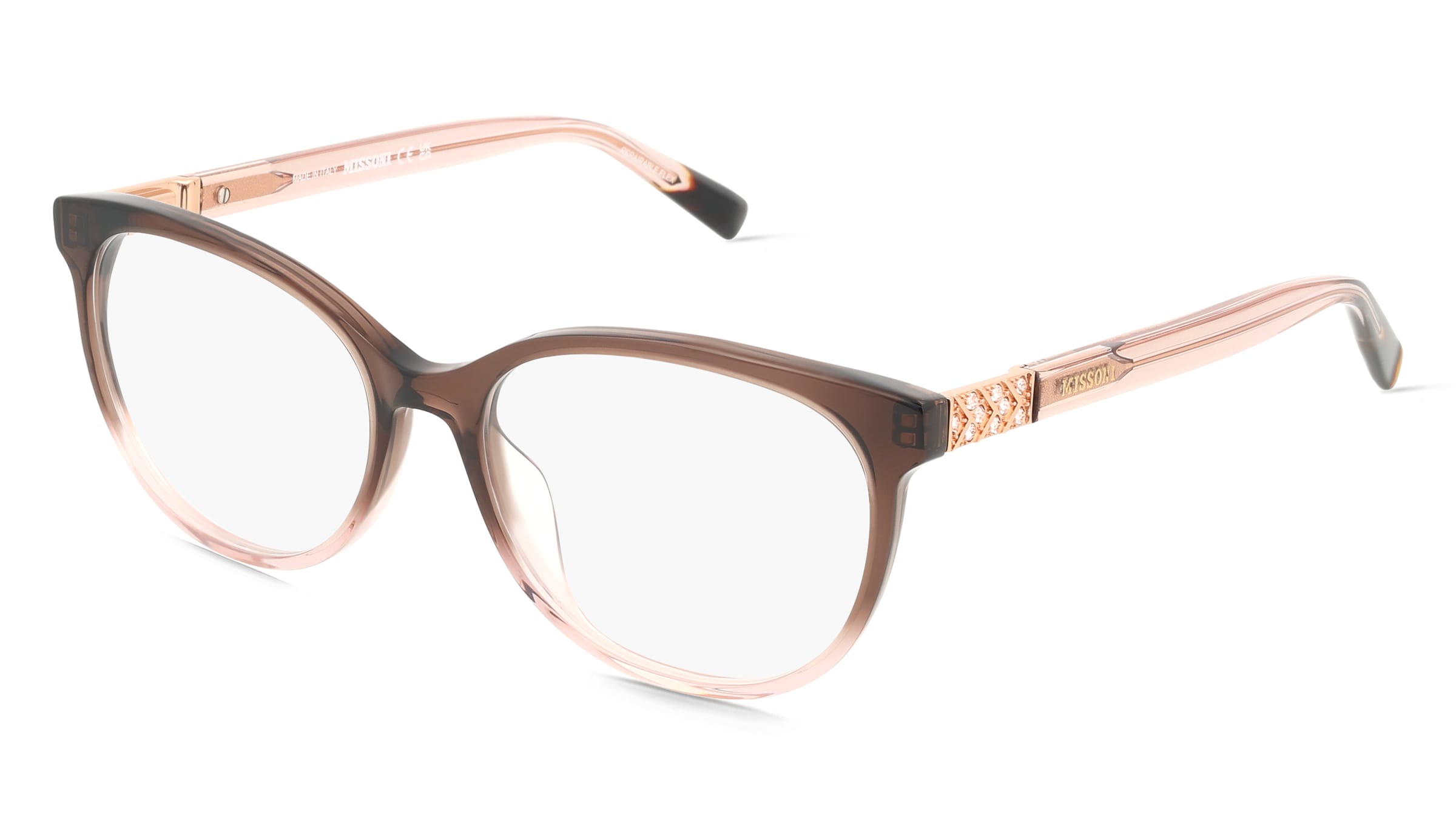 Missoni MIS 0212/G Damen-Brille inkl. Gläser Vollrand Eckig Acetat-Gestell 53/16/145, Braun