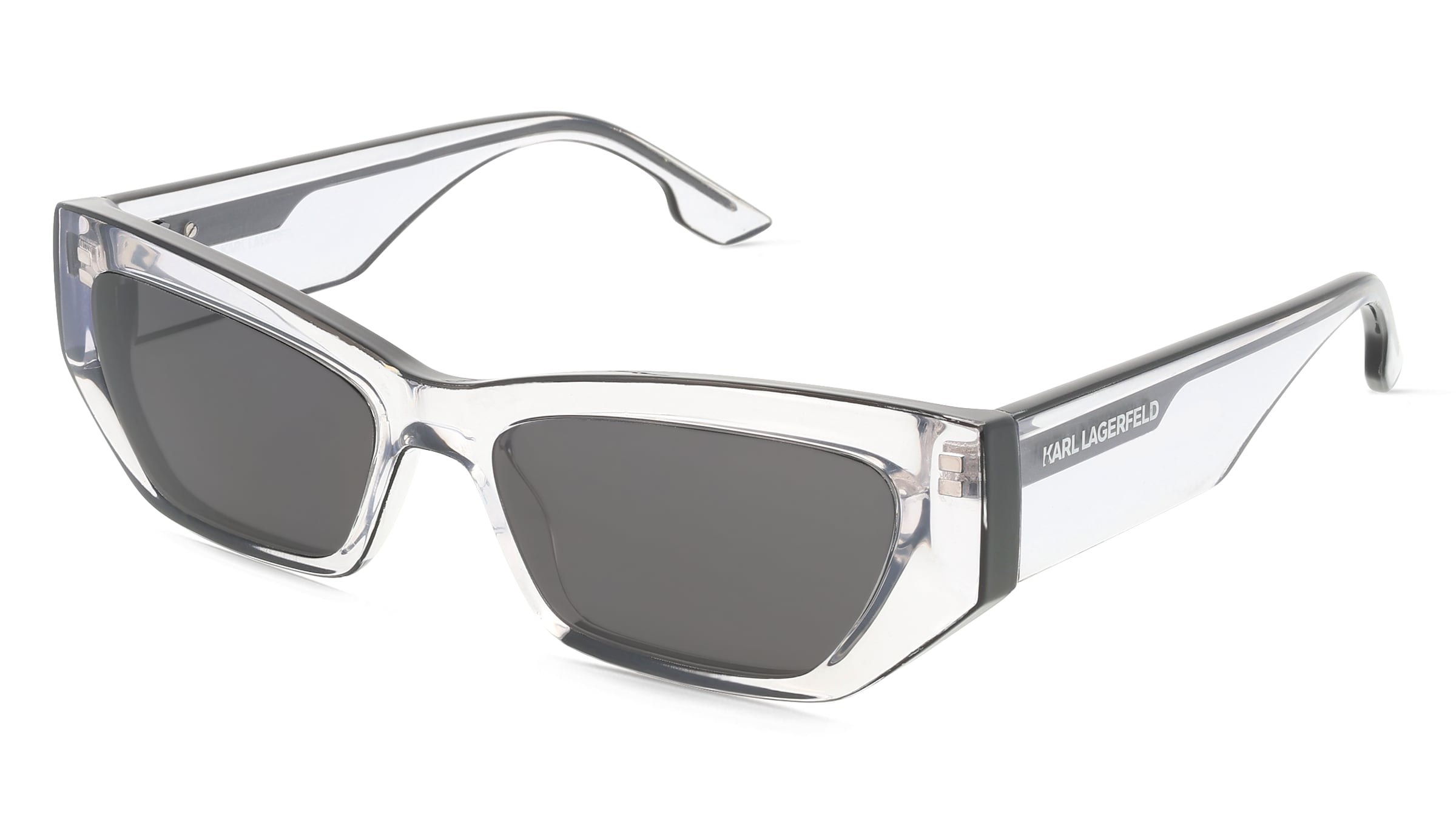 Karl Lagerfeld KL6160S Unisex-Sonnenbrille Vollrand Quadratisch Kunststoff-Gestell, Transparent