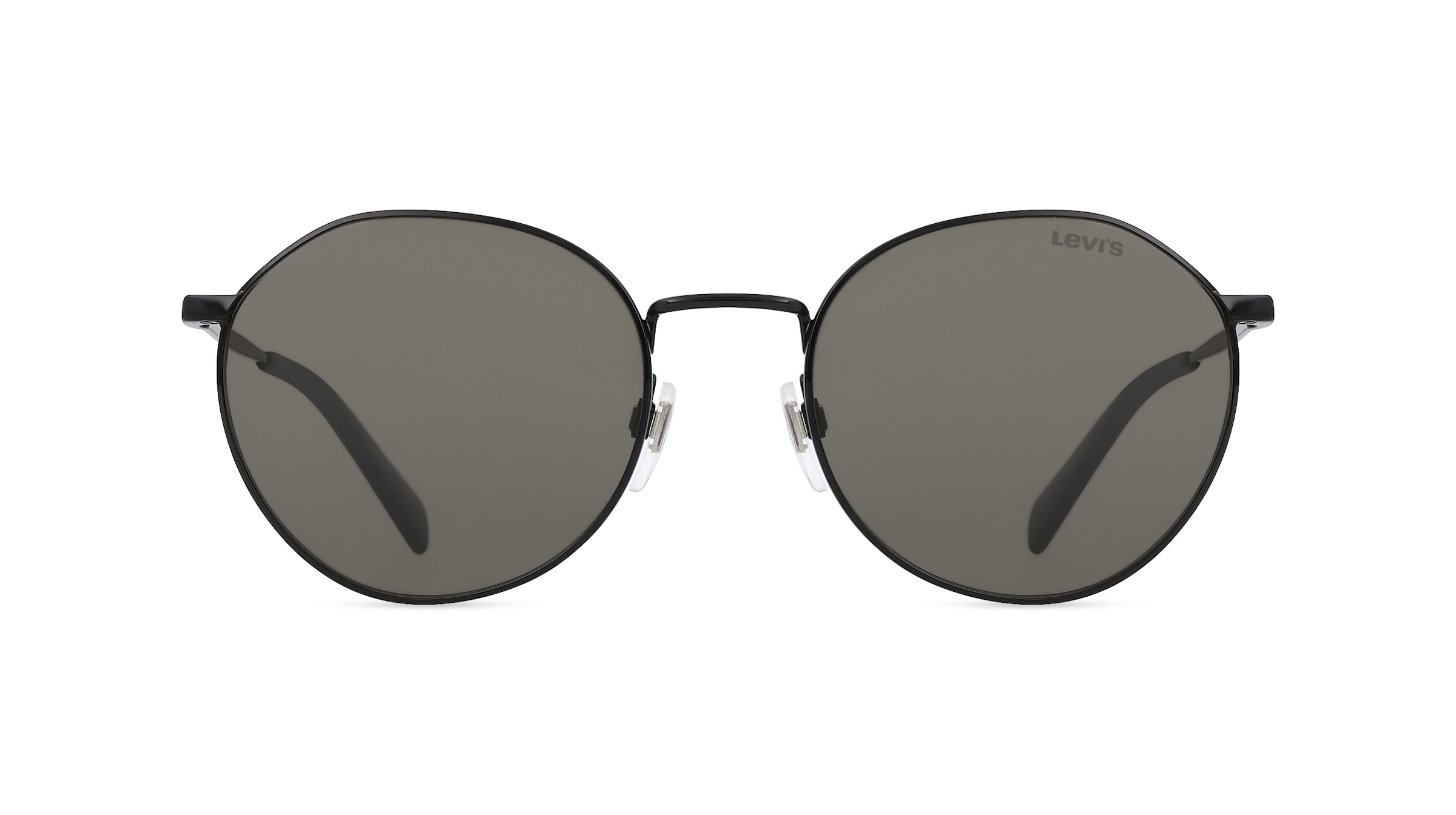 Levi's LV 1028/S Unisex-Sonnenbrille Vollrand Rund Metall-Gestell, schwarz