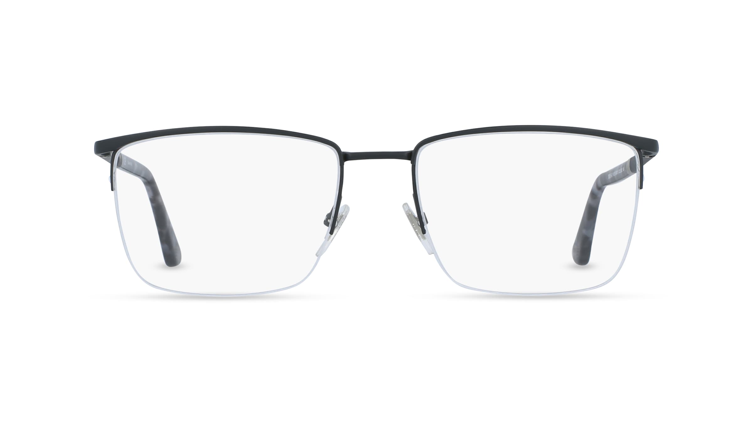 Police VPLD 18 Herren-Brille inkl. Gläser Halbrand Eckig Metall-Gestell 56mm/18mm/145mm, grau