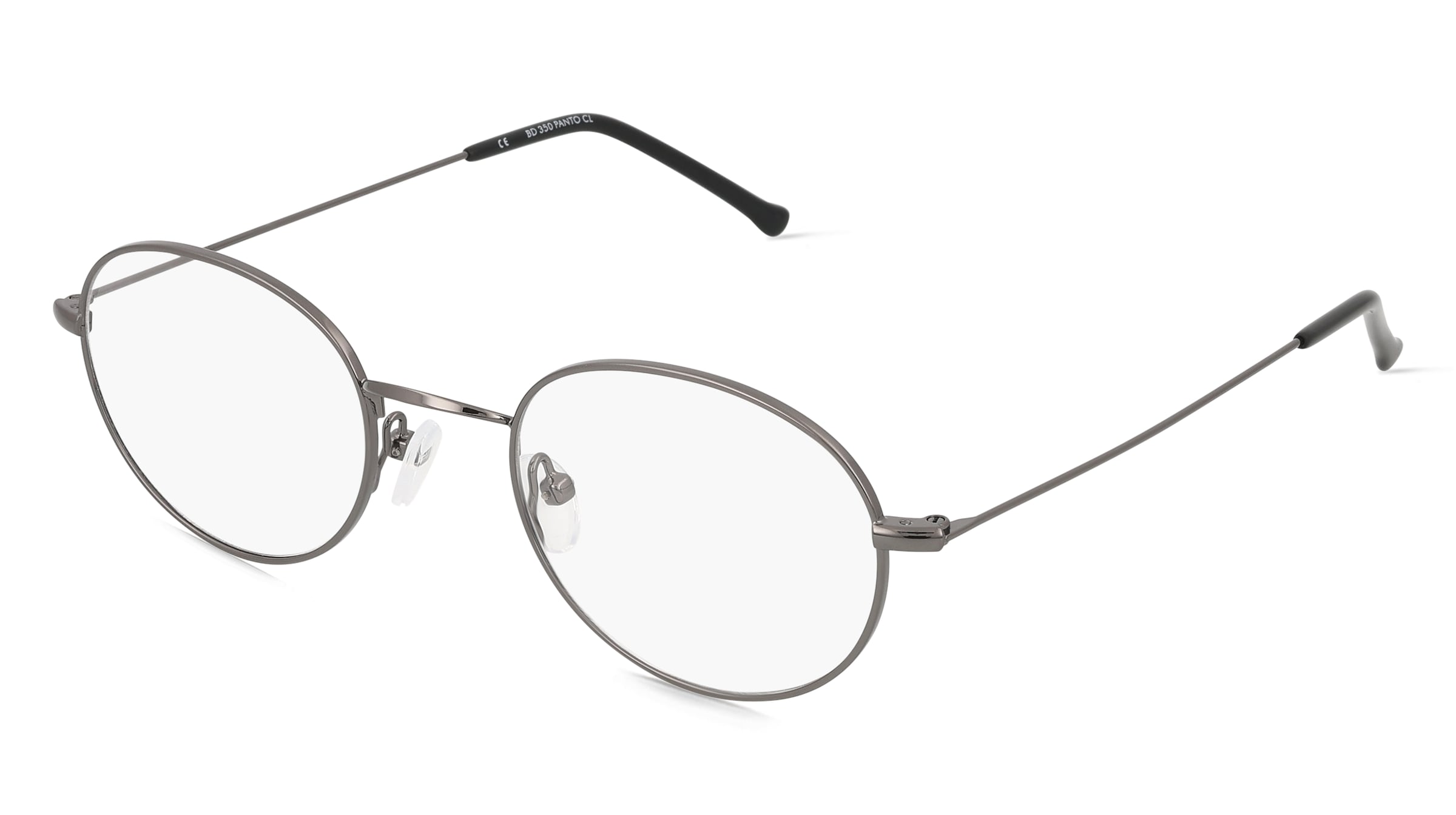 Fielmann BD 350 PANTO CL Unisex-Brille inkl. Gläser Vollrand Panto Edelstahl-Gestell 50/20/145, Grau