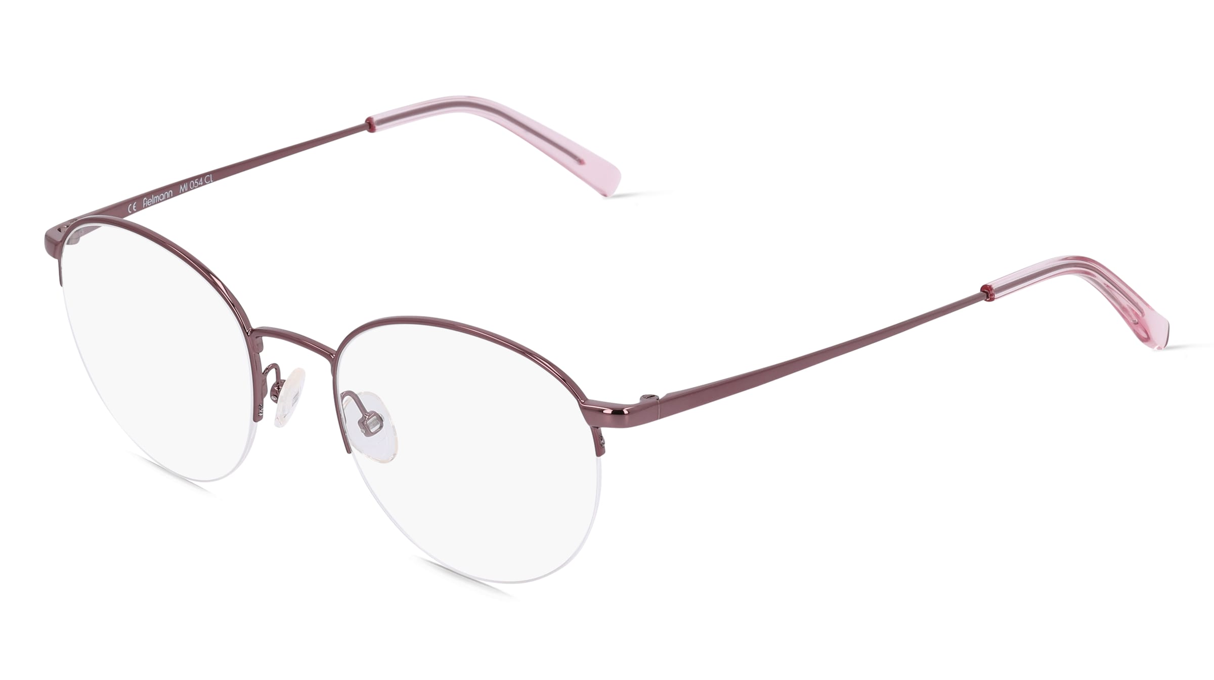 Fielmann MI 054 CL Damen-Brille inkl. Gläser Halbrand Oval Edelstahl-Gestell 49/19/140, Lila