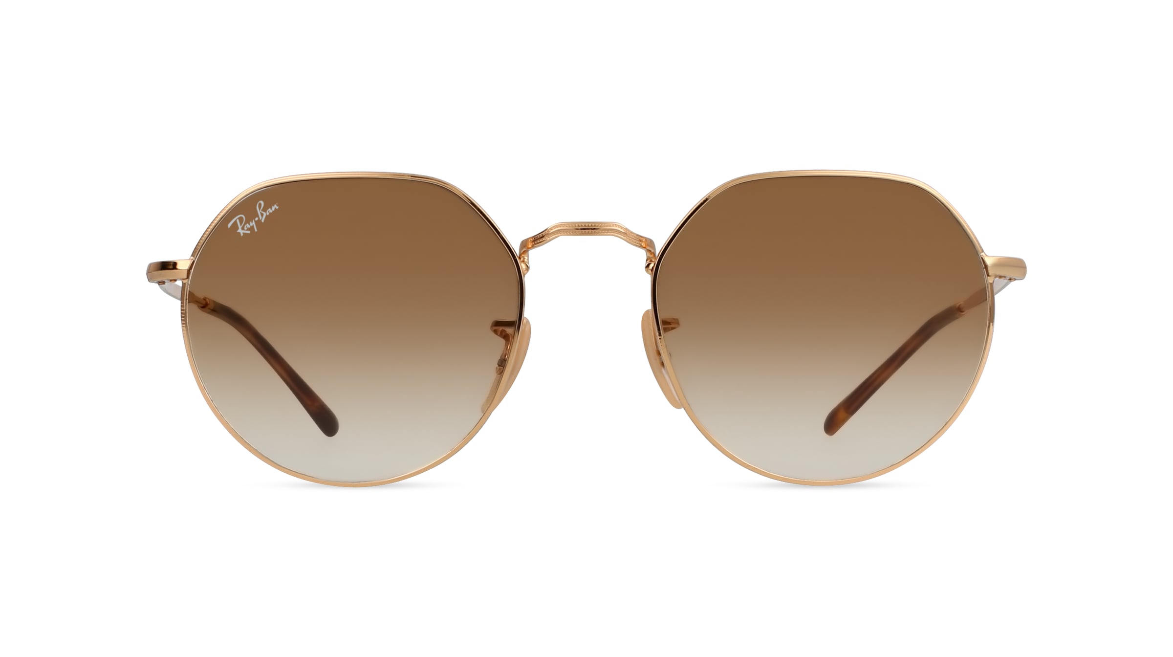 Ray-Ban RB 3565 JACK Unisex-Sonnenbrille Vollrand Rund Metall-Gestell, gold