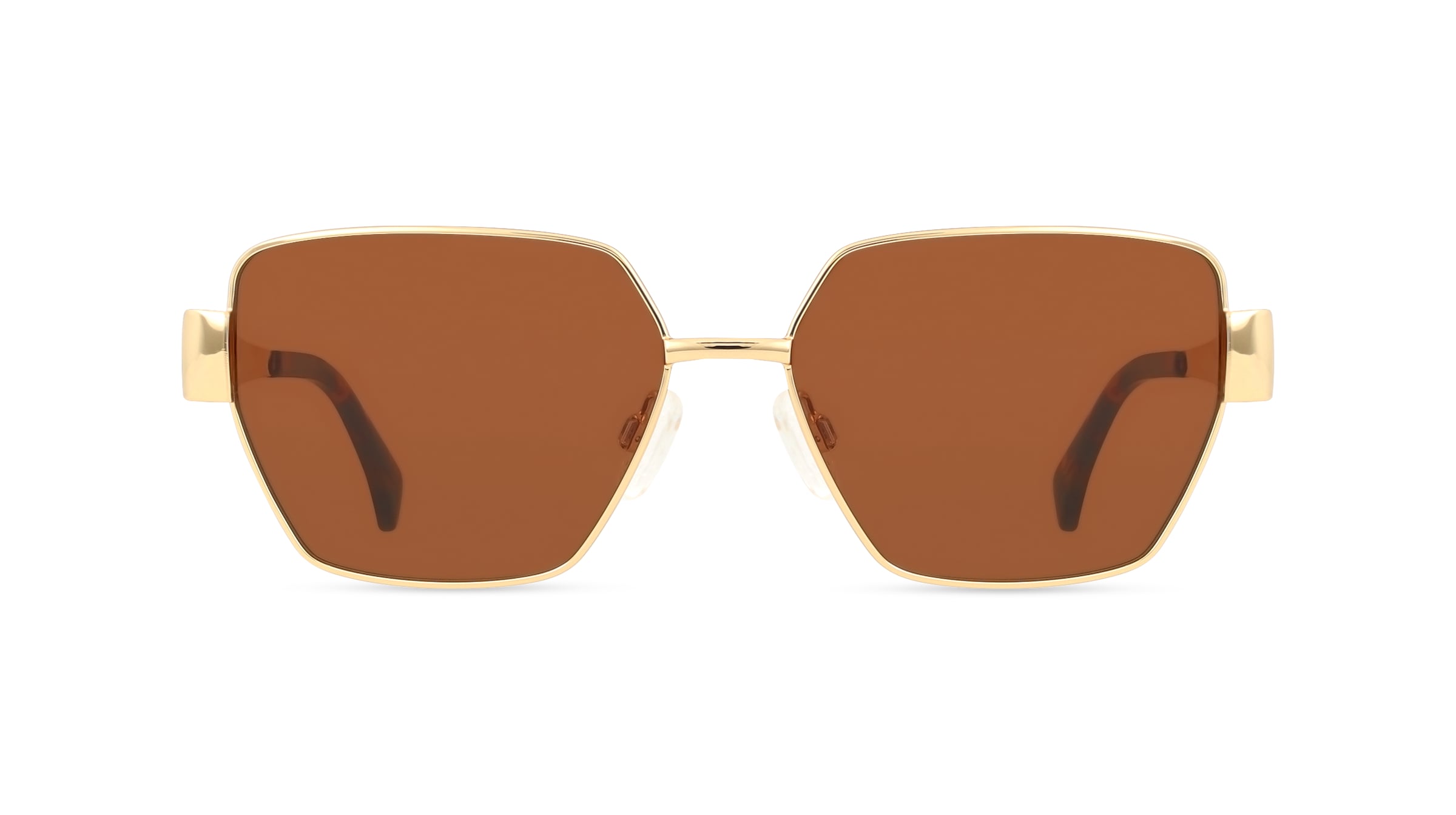 Fielmann BD 591 SUN FA VEGA Damen-Sonnenbrille Vollrand Geometrisch Edelstahl-Gestell, gold