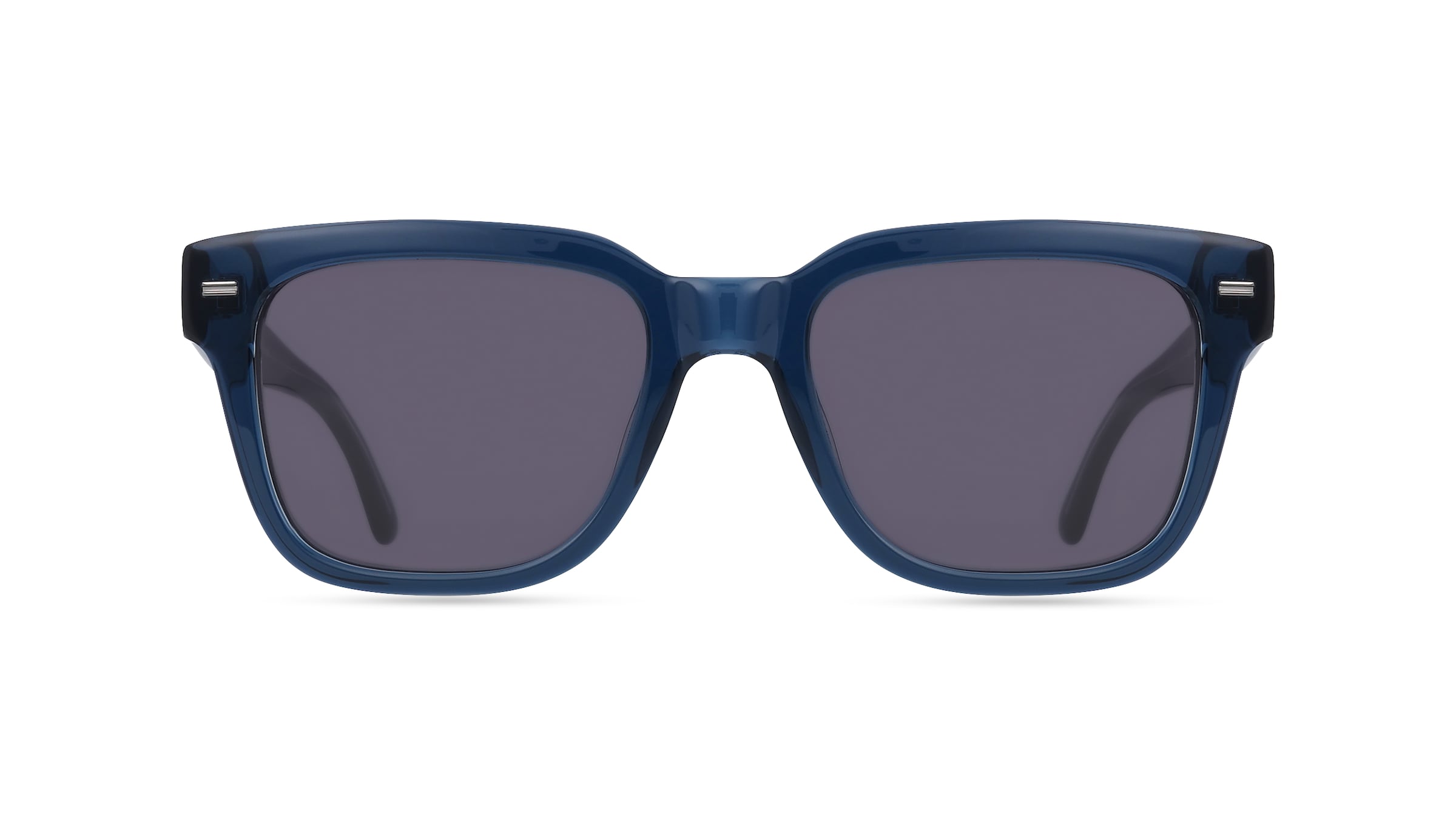 Fielmann LN 034 SUN CL Unisex-Sonnenbrille Vollrand Panto Acetat-Gestell, blau