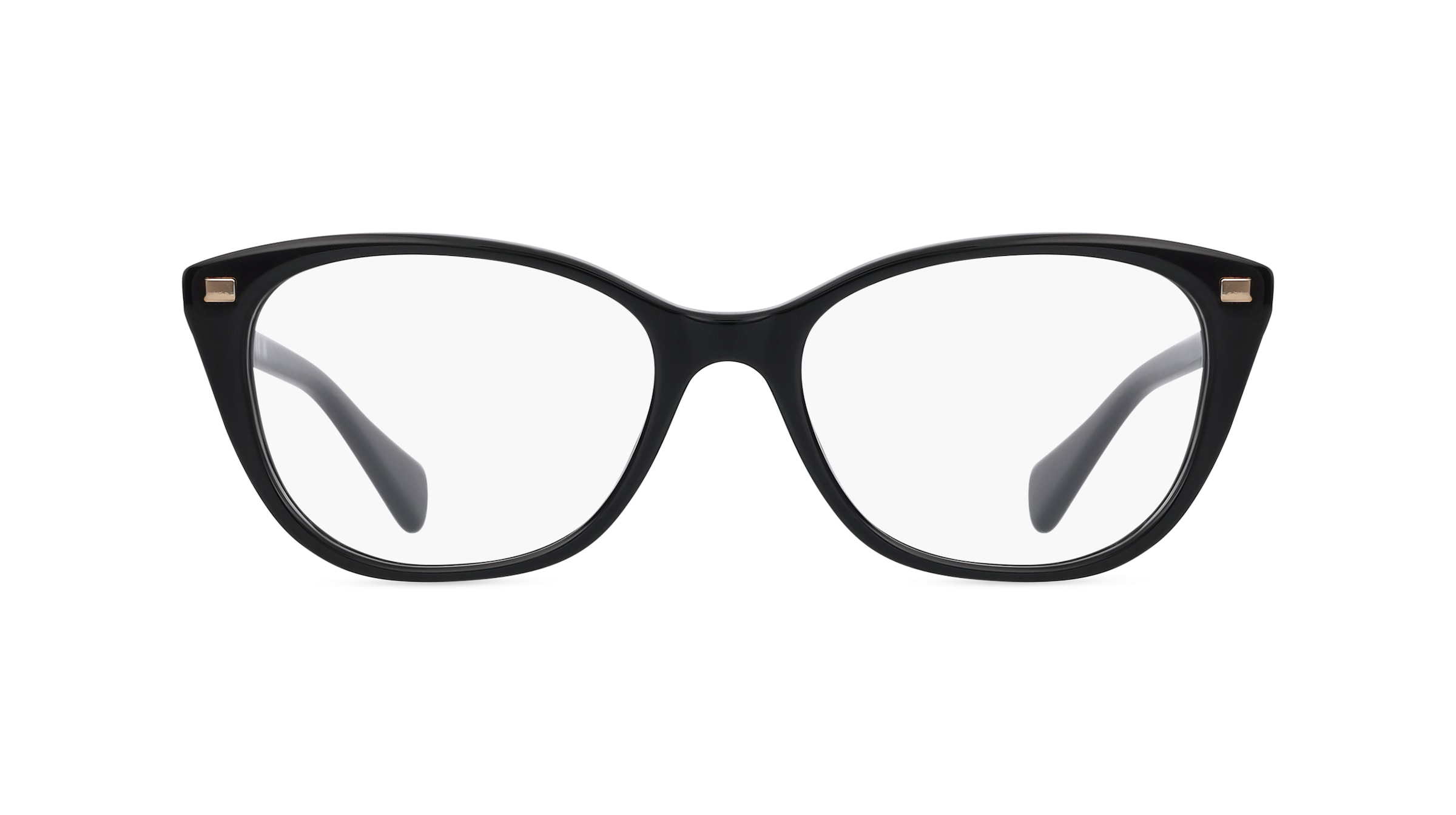 Ralph RA7146 Damen-Brille inkl. Gläser Vollrand Cateye Acetat-Gestell 51mm/17mm/145mm, schwarz