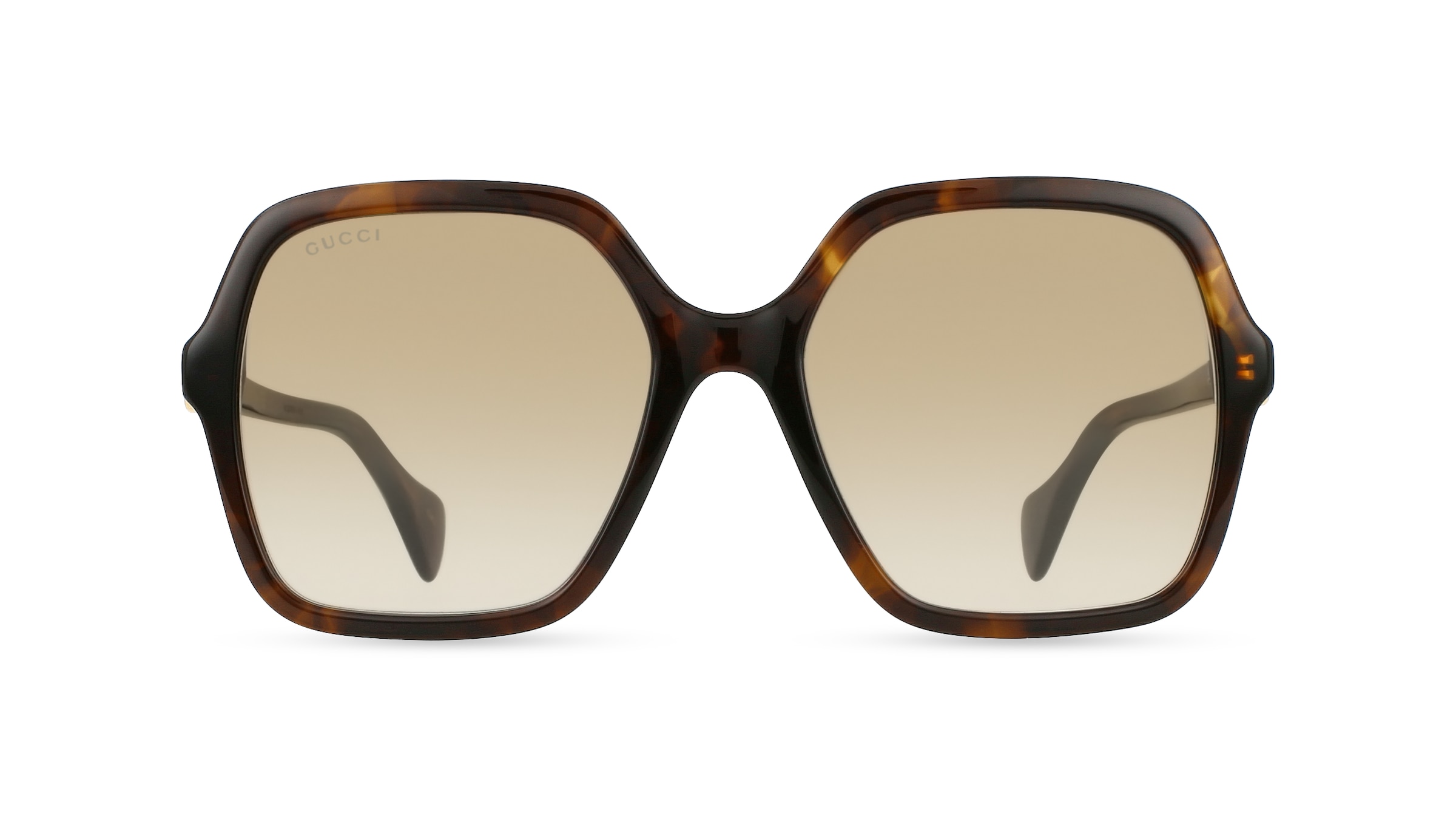 Gucci GG1072S Damen-Sonnenbrille Vollrand Eckig Kunststoff-Gestell, braun