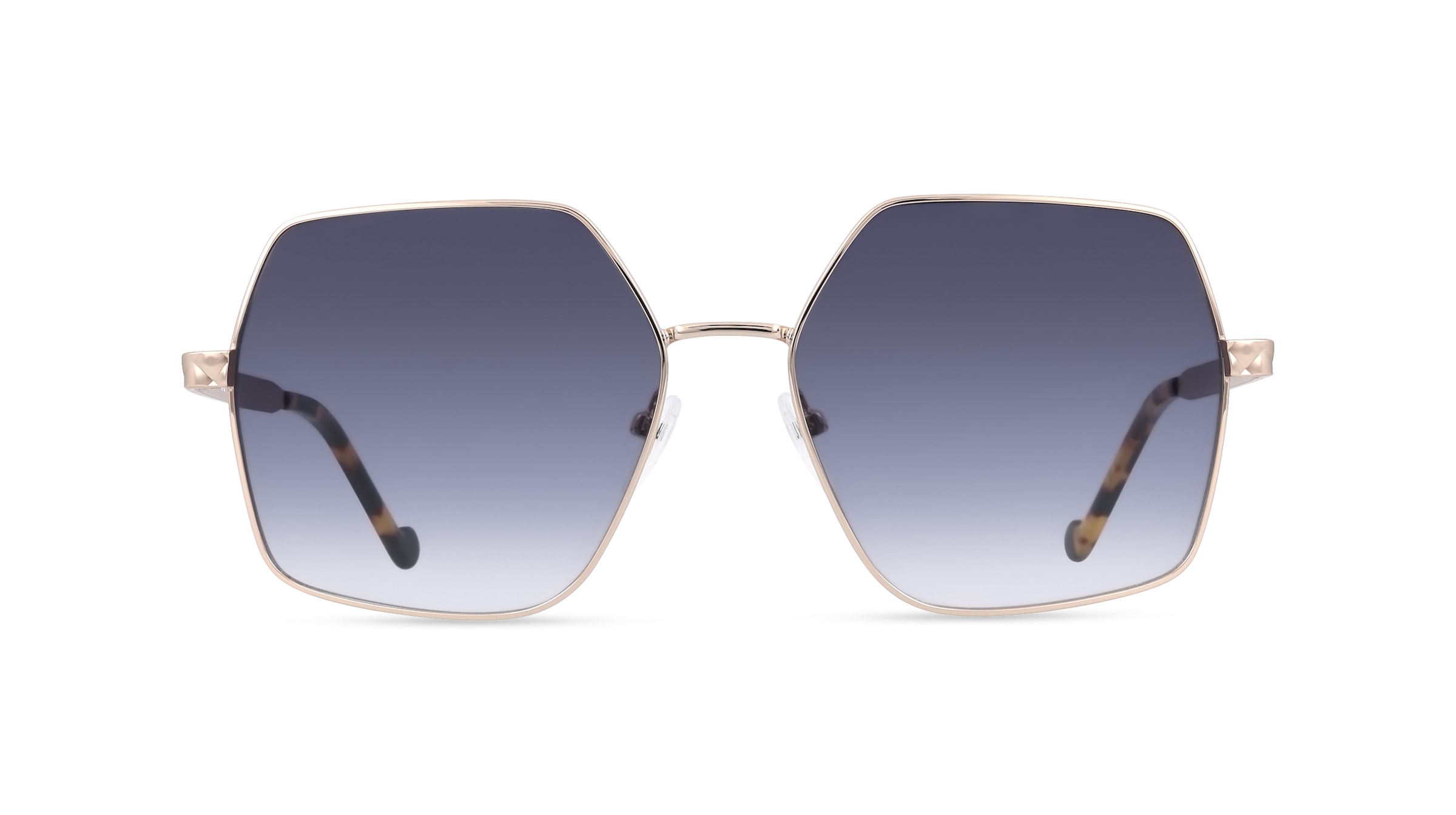 Liu Jo LJ152S Damen-Sonnenbrille Vollrand Achteckig Metall-Gestell, gold