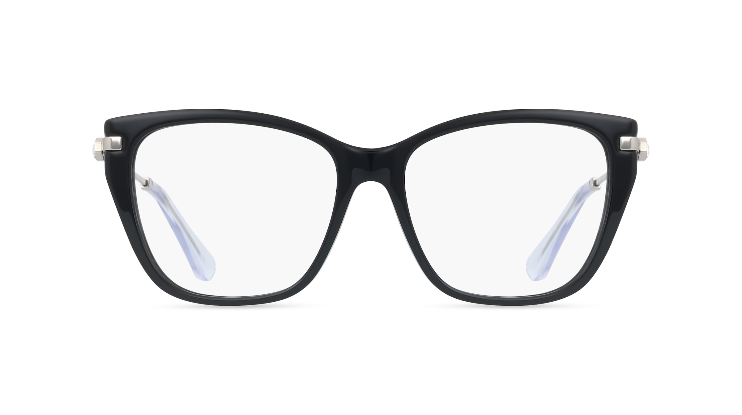 Swarovski SK2060 Damen-Brille inkl. Gläser Vollrand Cat Eye Acetat-Gestell 55/16/140, Schwarz