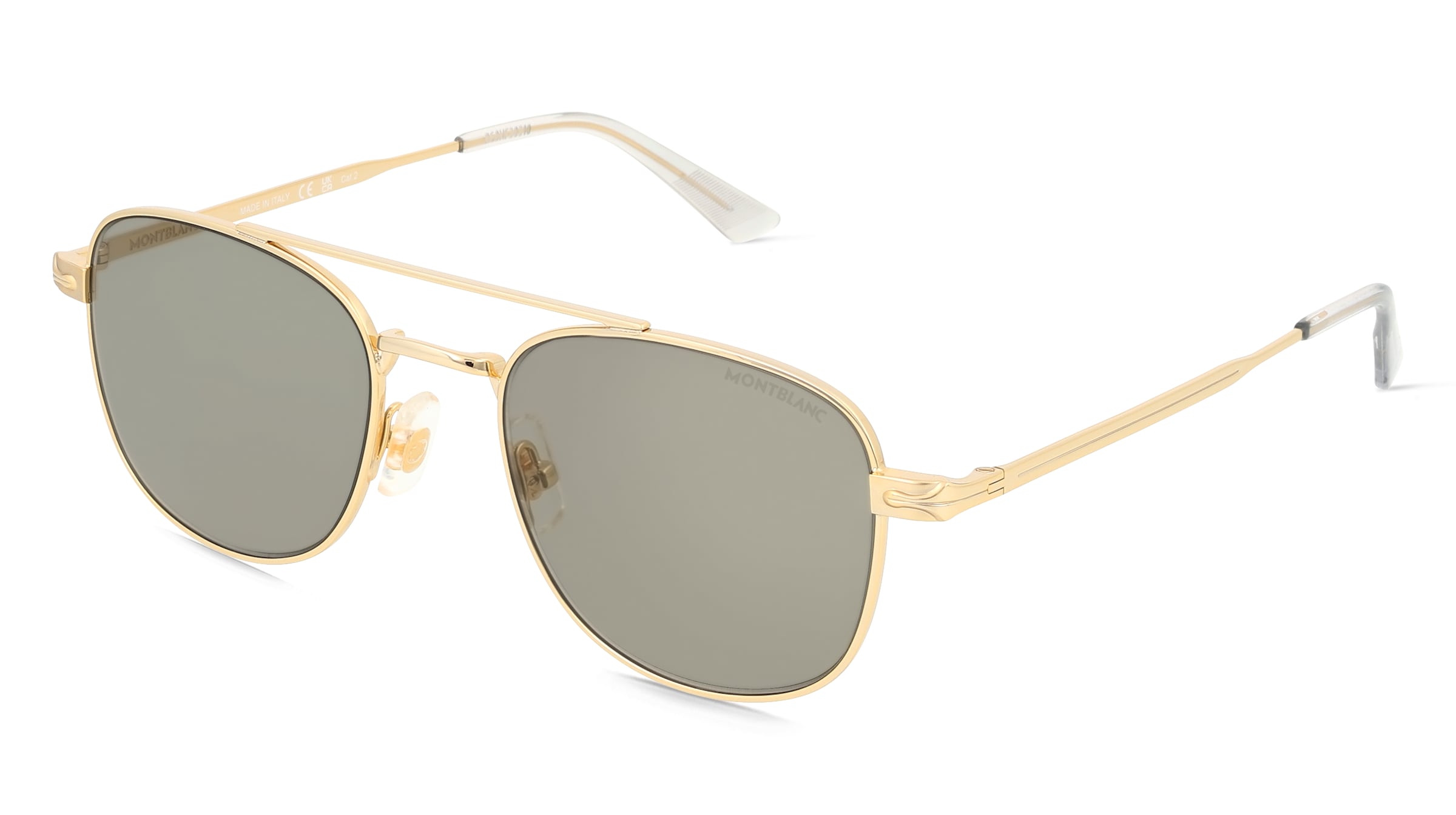 Montblanc MB0363S Unisex-Sonnenbrille Vollrand Pilot Metall-Gestell, Gold