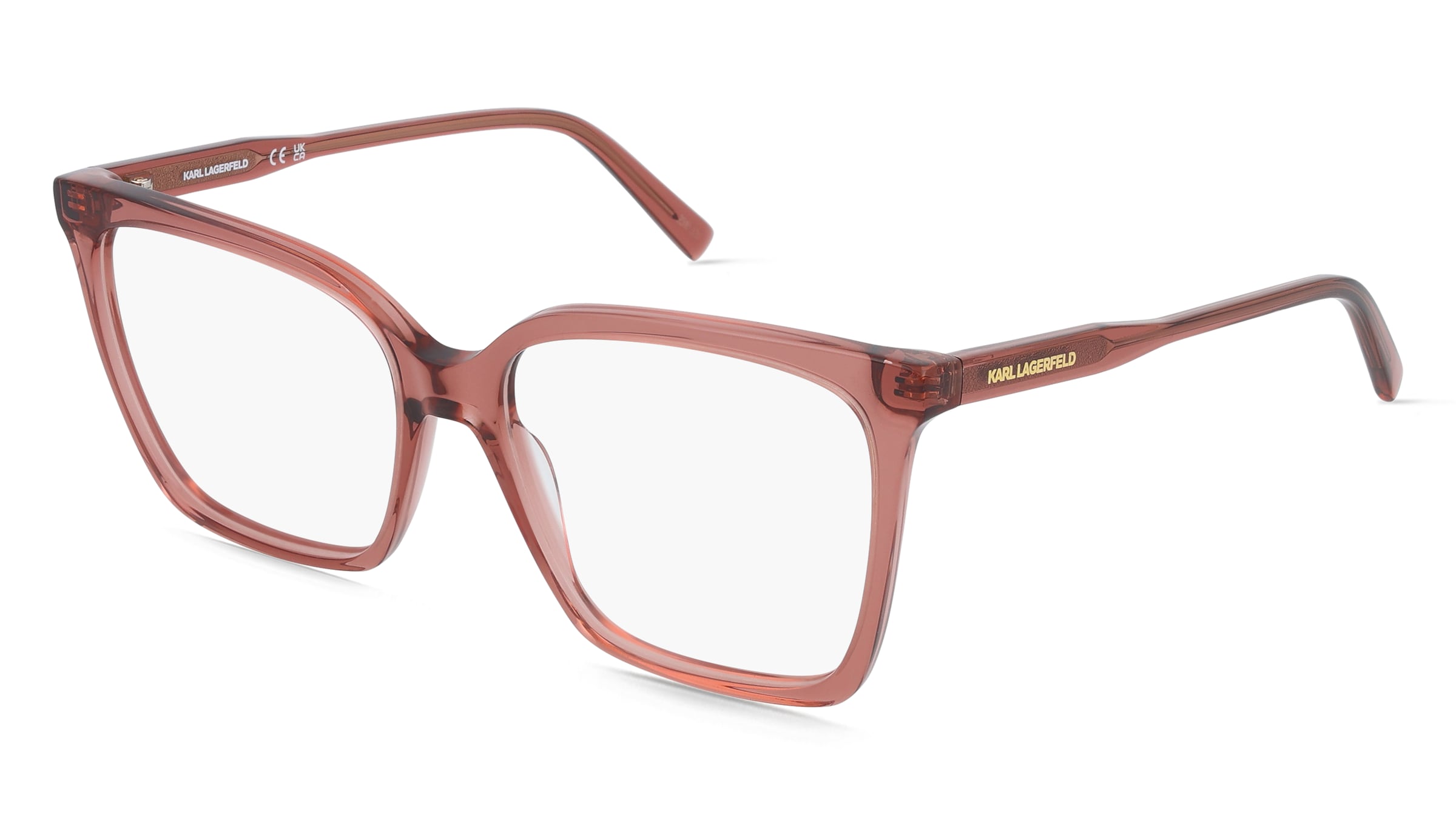 Karl Lagerfeld KL6231 Damen-Brille inkl. Gläser Vollrand Quadratisch Acetat-Gestell 55/16/140, Pink