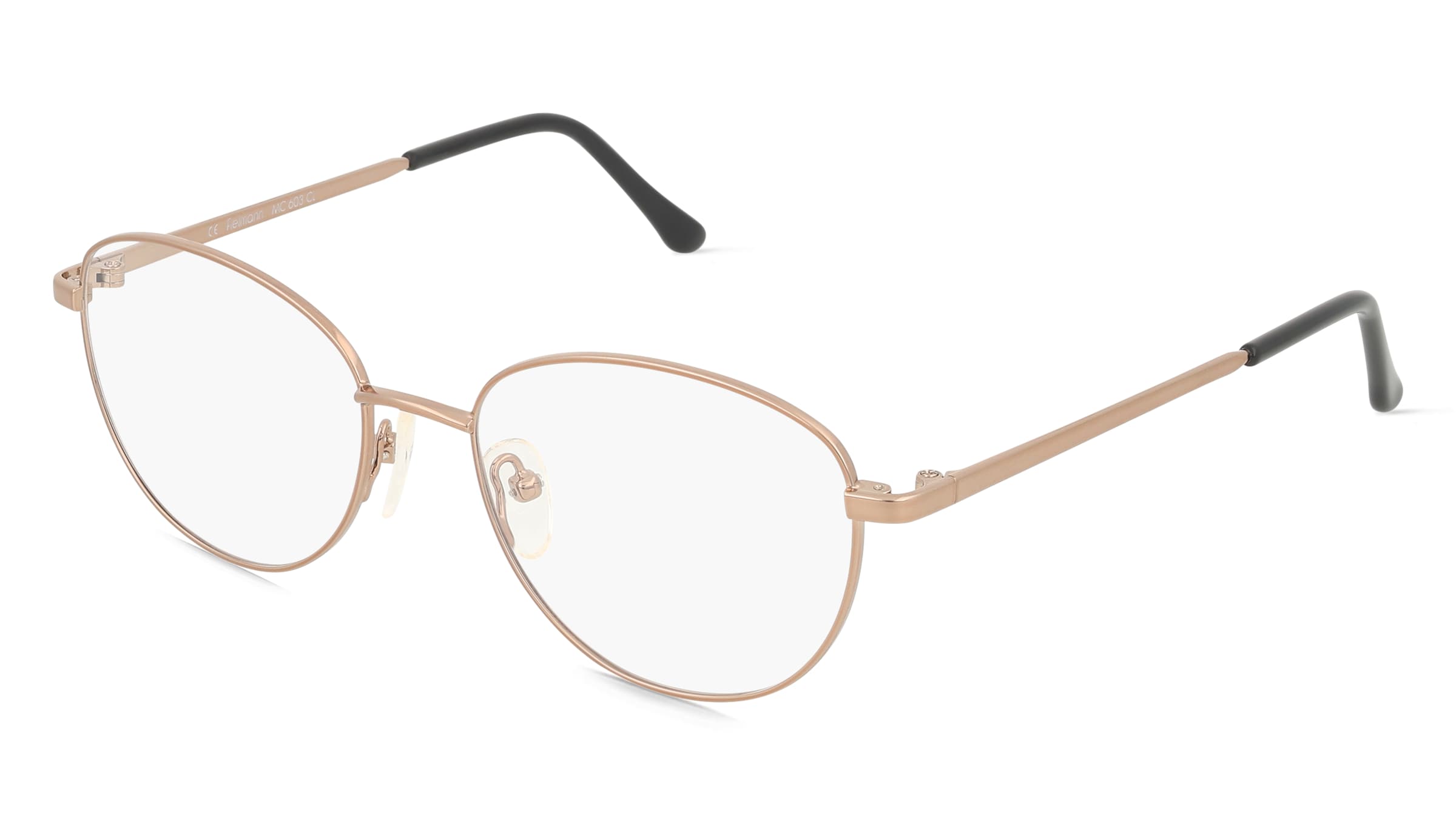 Fielmann MC 603 CL Damen-Brille inkl. Gläser Vollrand Oval Edelstahl-Gestell 51mm/17mm/135mm, gold