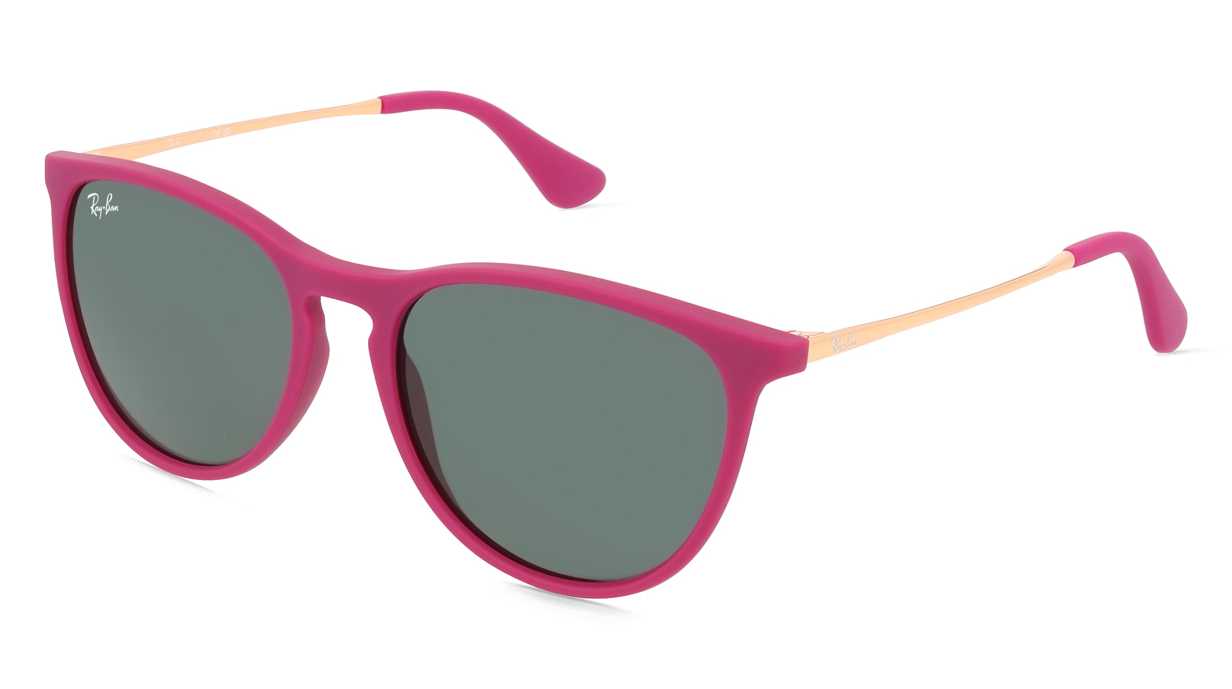 Ray-Ban Junior RJ9060S Kinder-Sonnenbrille Vollrand Panto Kunststoff-Gestell, Lila