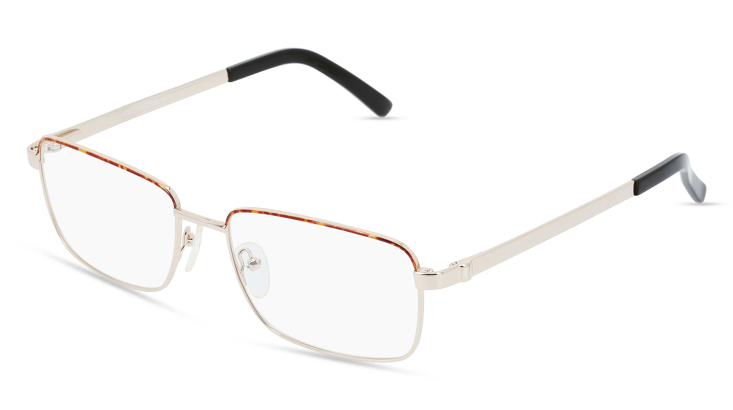 Fielmann OPH 9960 FLEX CL Herren-Brille inkl. Gläser Vollrand Quadratisch Metall-Gestell 57/18/145, Gold