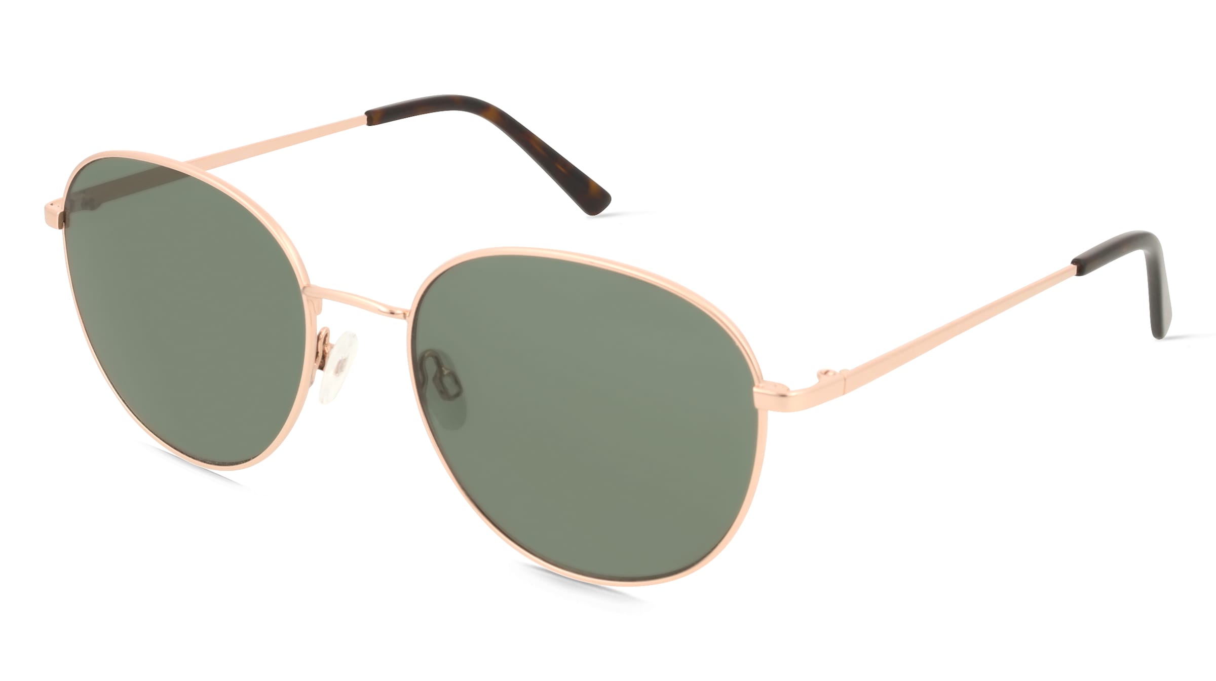 Fielmann OU 001 SUN CL Unisex-Sonnenbrille Vollrand Panto Edelstahl-Gestell, Gold