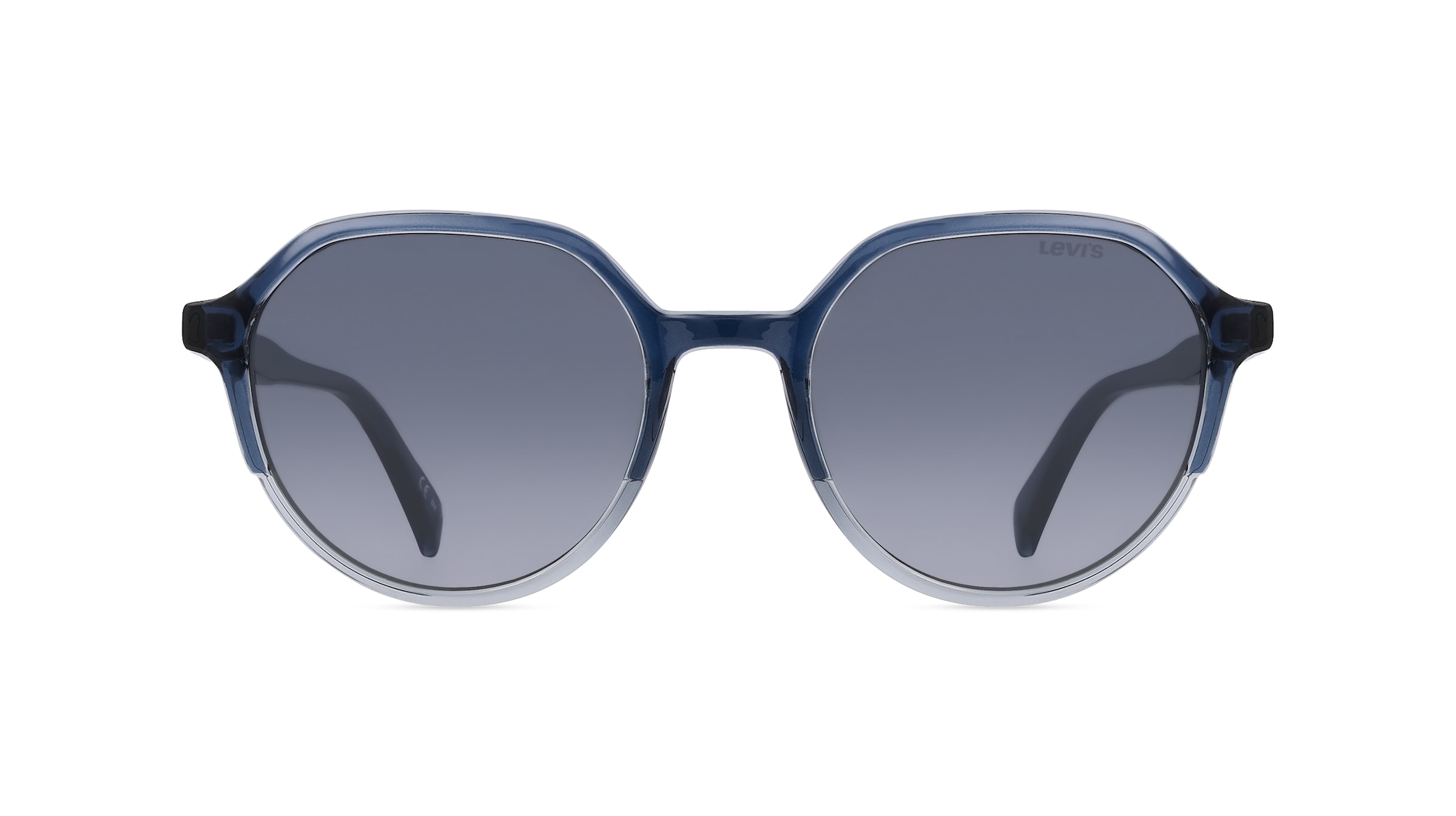 Levi's LV 5023/S Unisex-Sonnenbrille Vollrand Panto Bio-Kunststoff-Gestell, blau