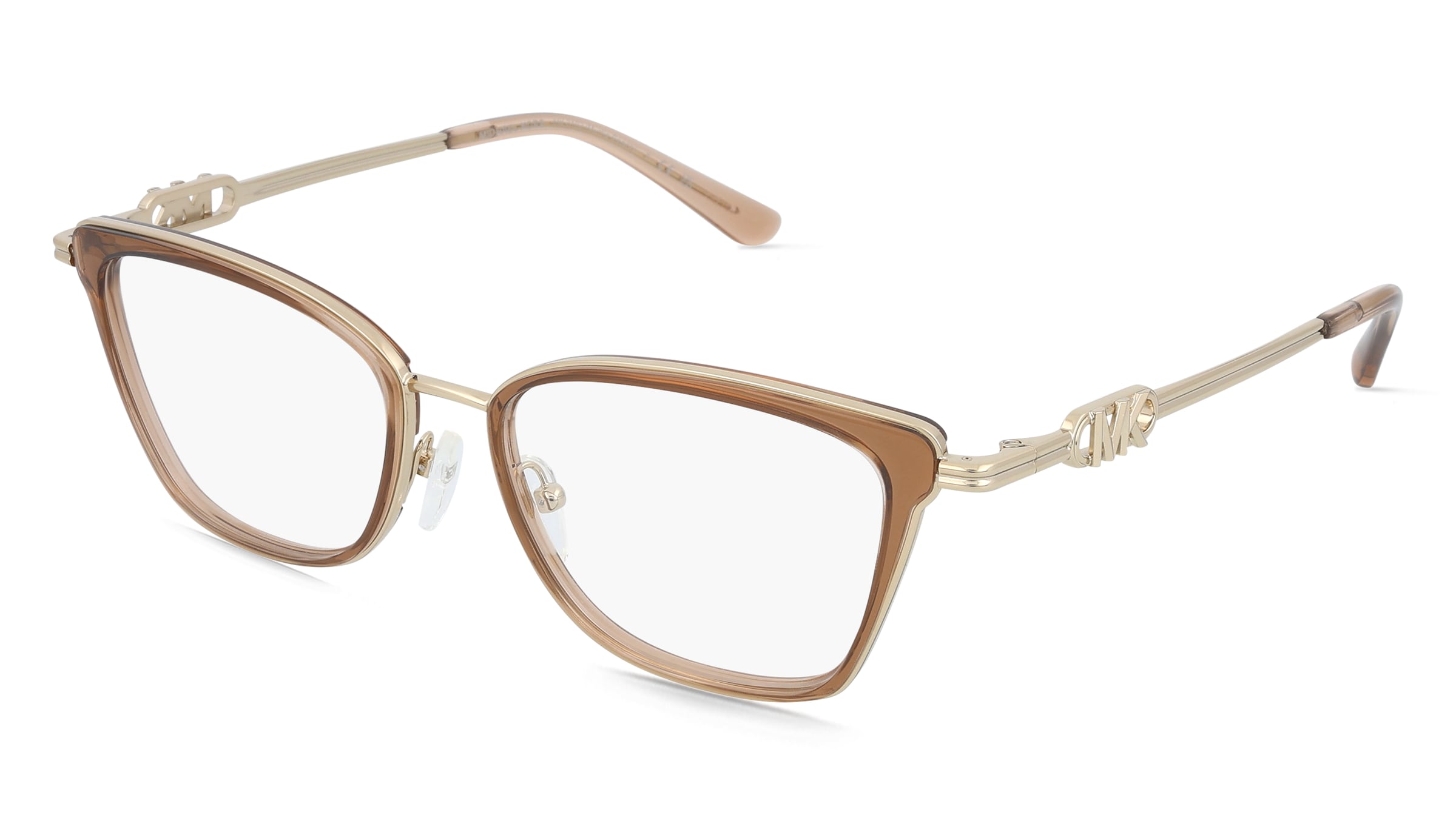 Michael Kors MK3102 MYRTLE BEACH Damen-Brille inkl. Gläser Vollrand Eckig Metall-Gestell 54/17/140, Braun