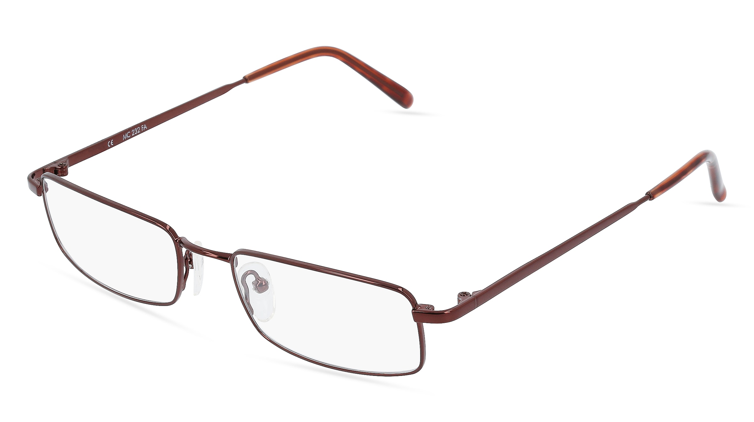 Fielmann MC 232 FA Unisex-Brille inkl. Gläser Vollrand Quadratisch Metall-Gestell 52/18/140, Braun