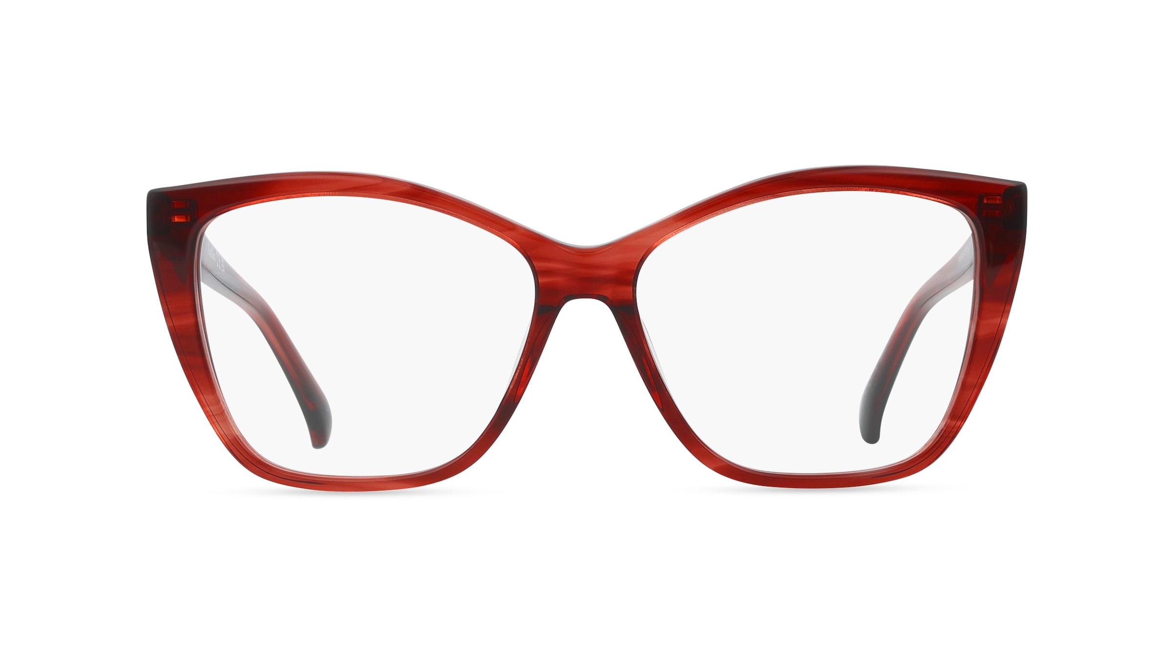 Max Mara MM5036 Damen-Brille inkl. Gläser Vollrand Cat Eye Acetat-Gestell 54/14/140, Rot