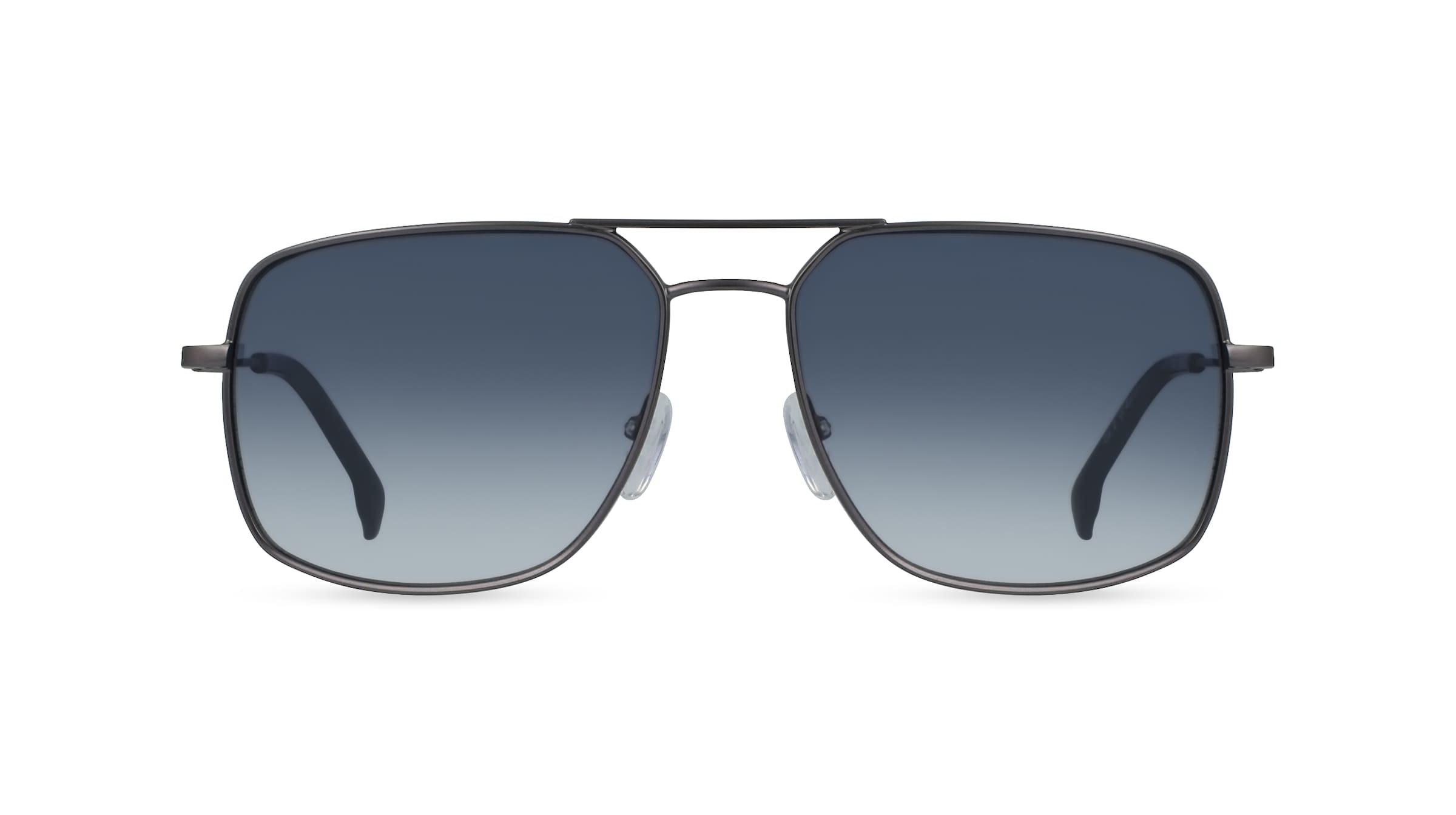 Fielmann MI 032 SUN FA Herren-Sonnenbrille Vollrand Eckig Edelstahl-Gestell, grau