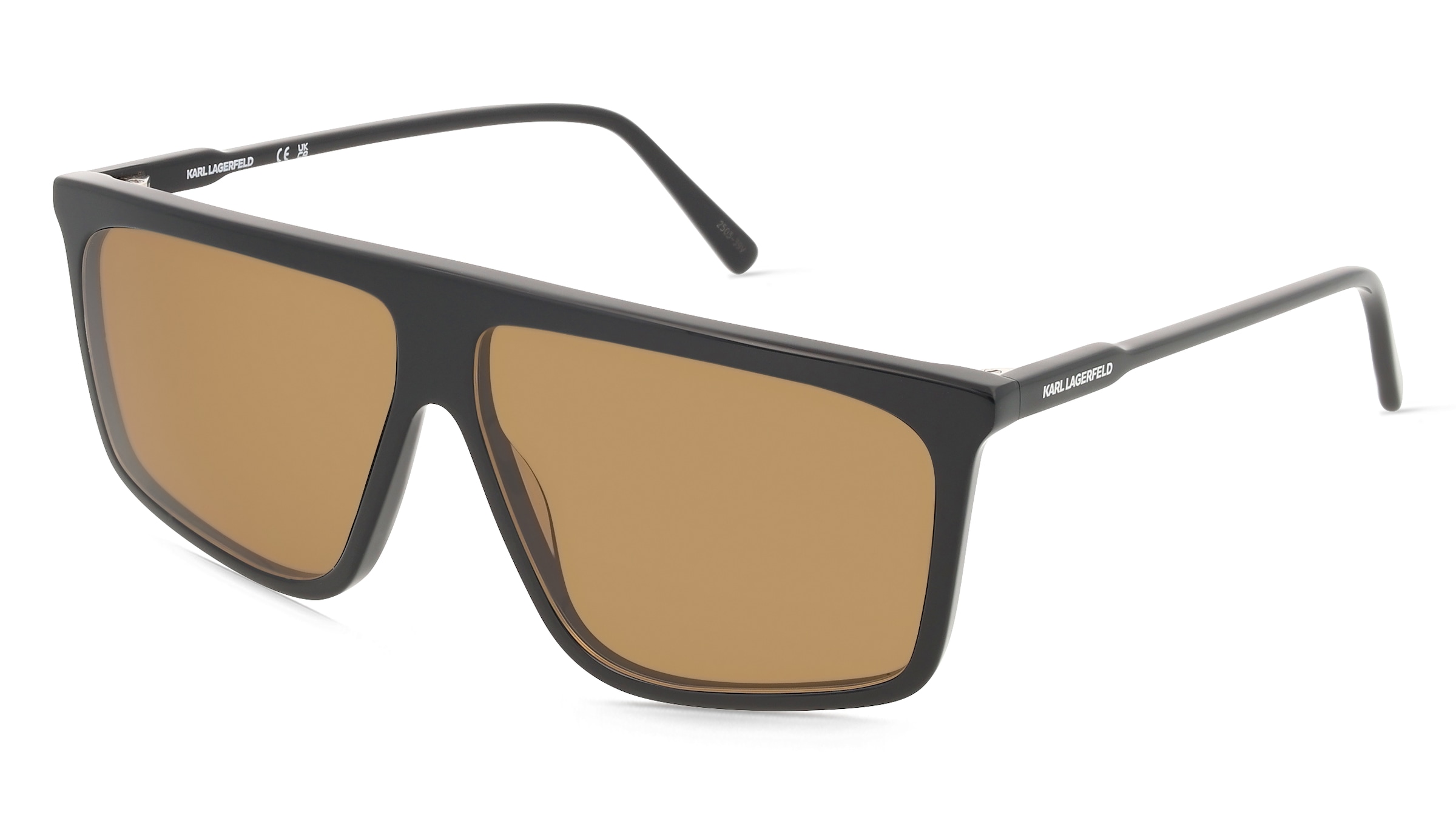 Karl Lagerfeld KL6210S Herren-Sonnenbrille Vollrand Pilot Acetat-Gestell, Schwarz