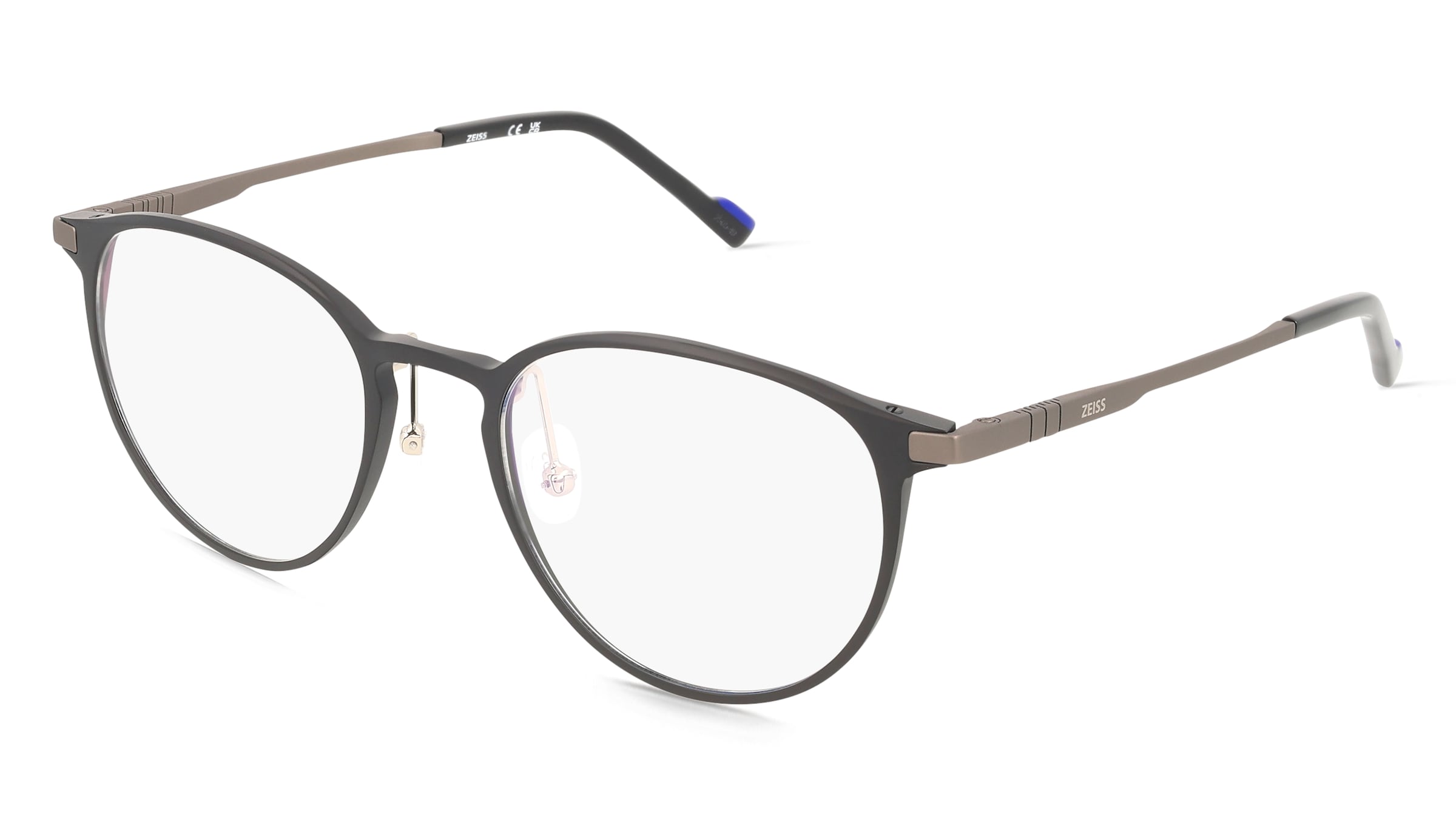 Zeiss ZS25174 Herren-Brille inkl. Gläser Vollrand Oval Metall-Gestell 51/20/145, Schwarz