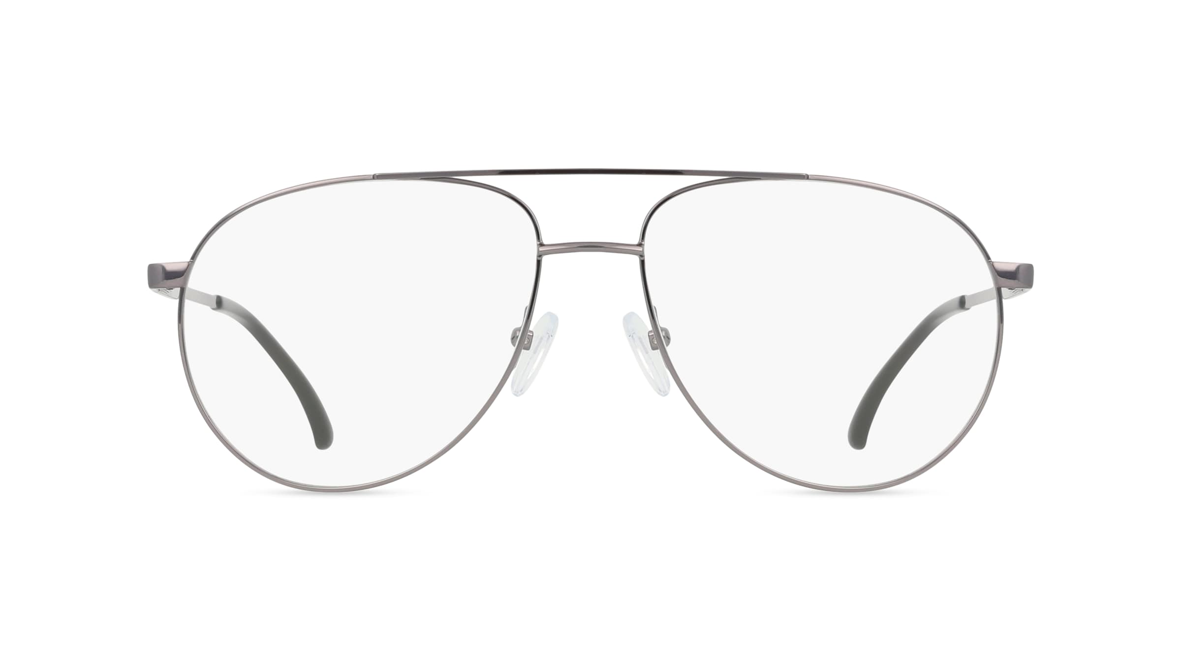 Fielmann BD 546 CL Herren-Brille inkl. Gläser Vollrand Pilot Edelstahl-Gestell 56mm/15mm/145mm, grau