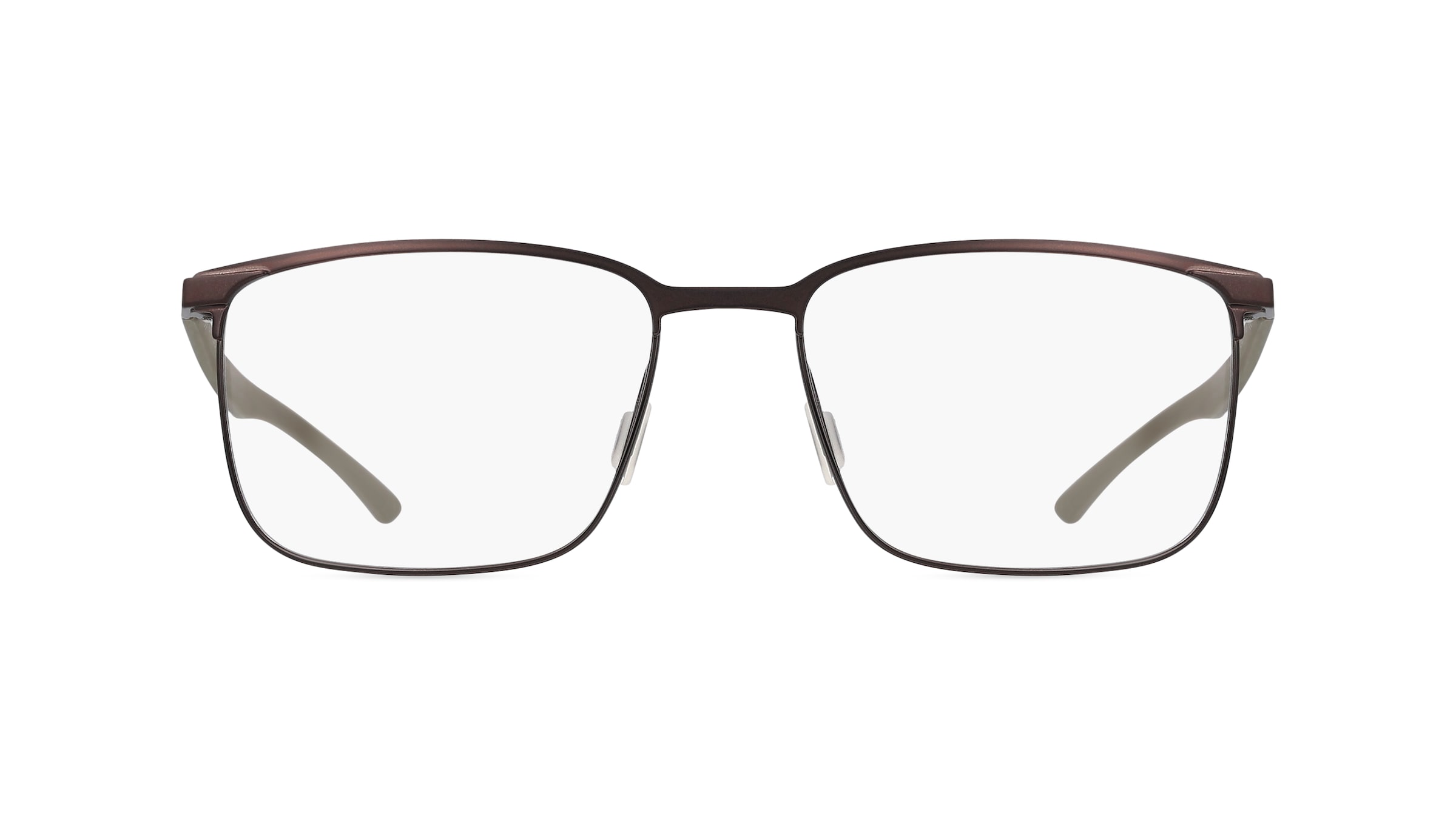 Porsche Design 8753 Unisex-Brille inkl. Gläser Vollrand Rechteckig Metall-Gestell 55mm/18mm/140mm, braun