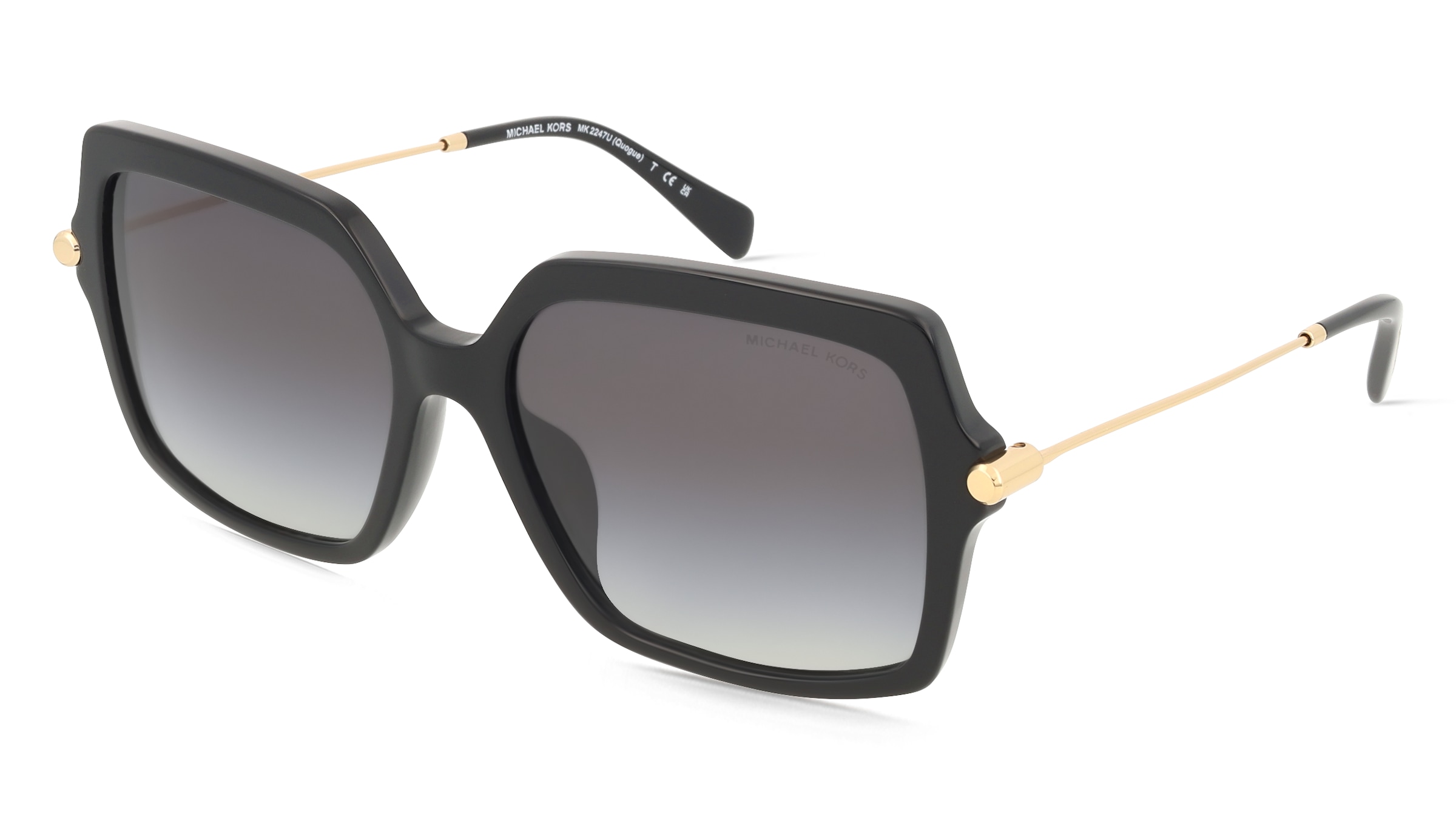 Michael Kors MK2247U Damen-Sonnenbrille Vollrand Quadratisch Acetat-Gestell, Schwarz