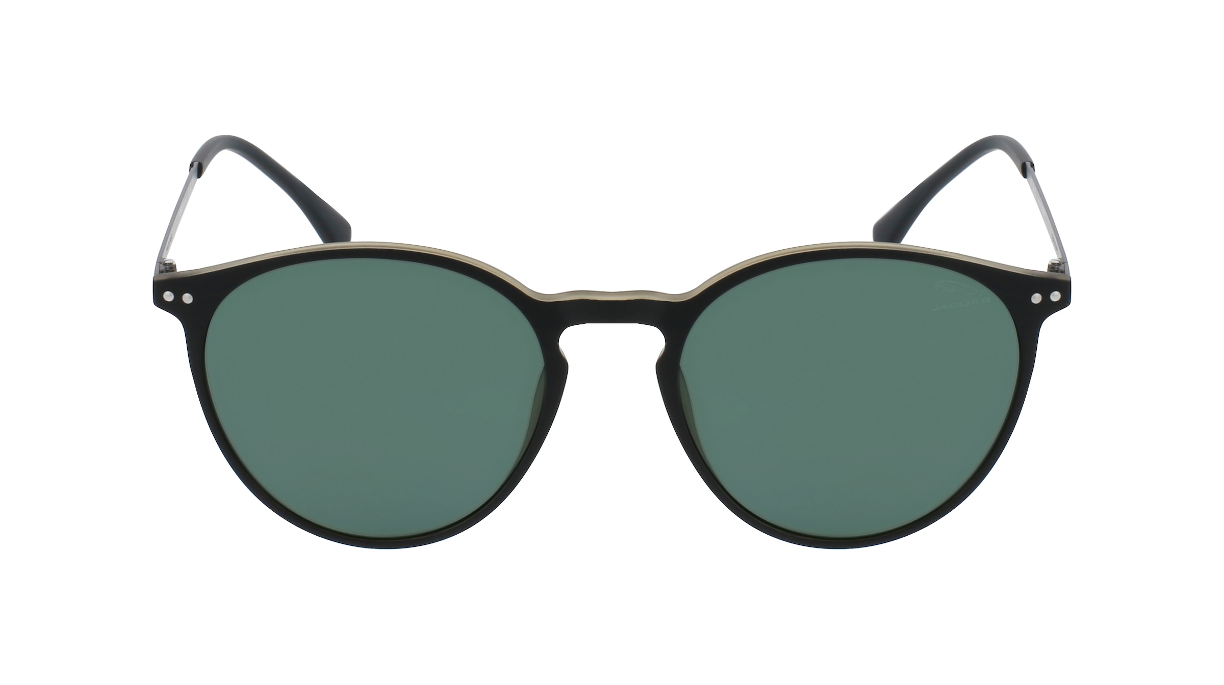 Jaguar J 7621 Herren-Sonnenbrille Vollrand Rund Kunststoff-Gestell, schwarz