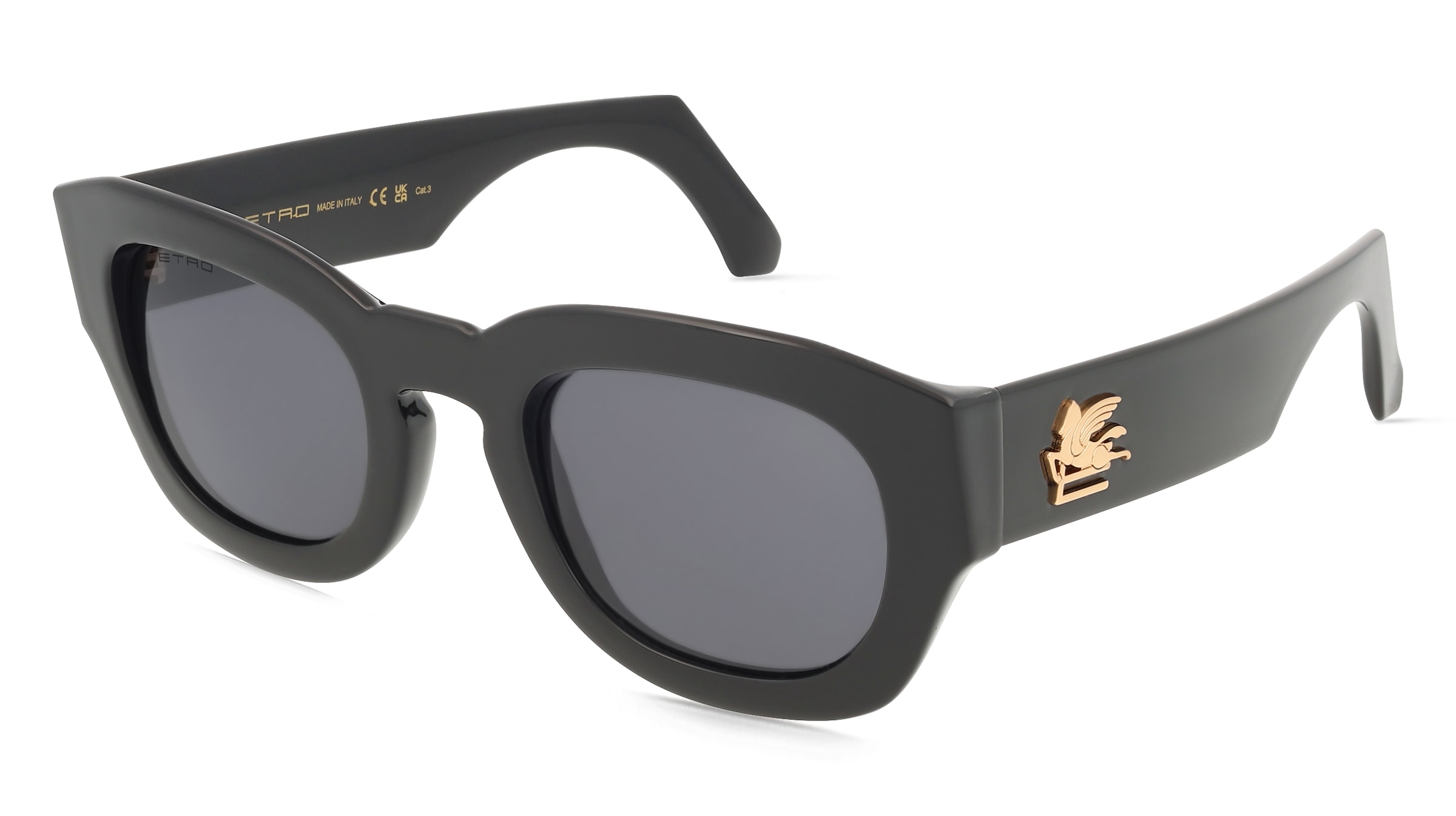 Etro 0079/S Unisex-Sonnenbrille Vollrand Eckig Kunststoff-Gestell, Schwarz