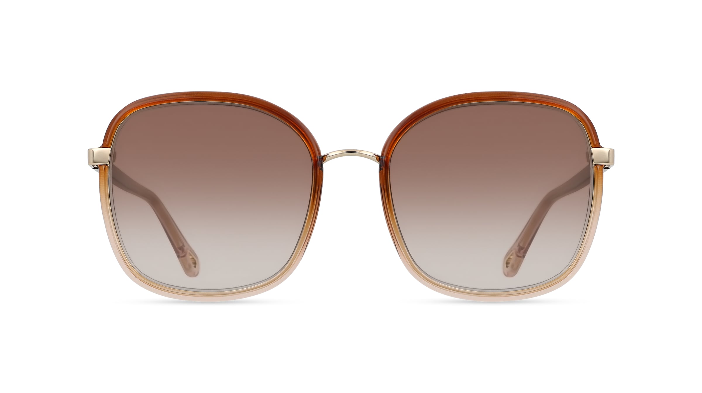 Chloé CH0031S Damen-Sonnenbrille Vollrand Eckig Kunststoff-Gestell, Braun