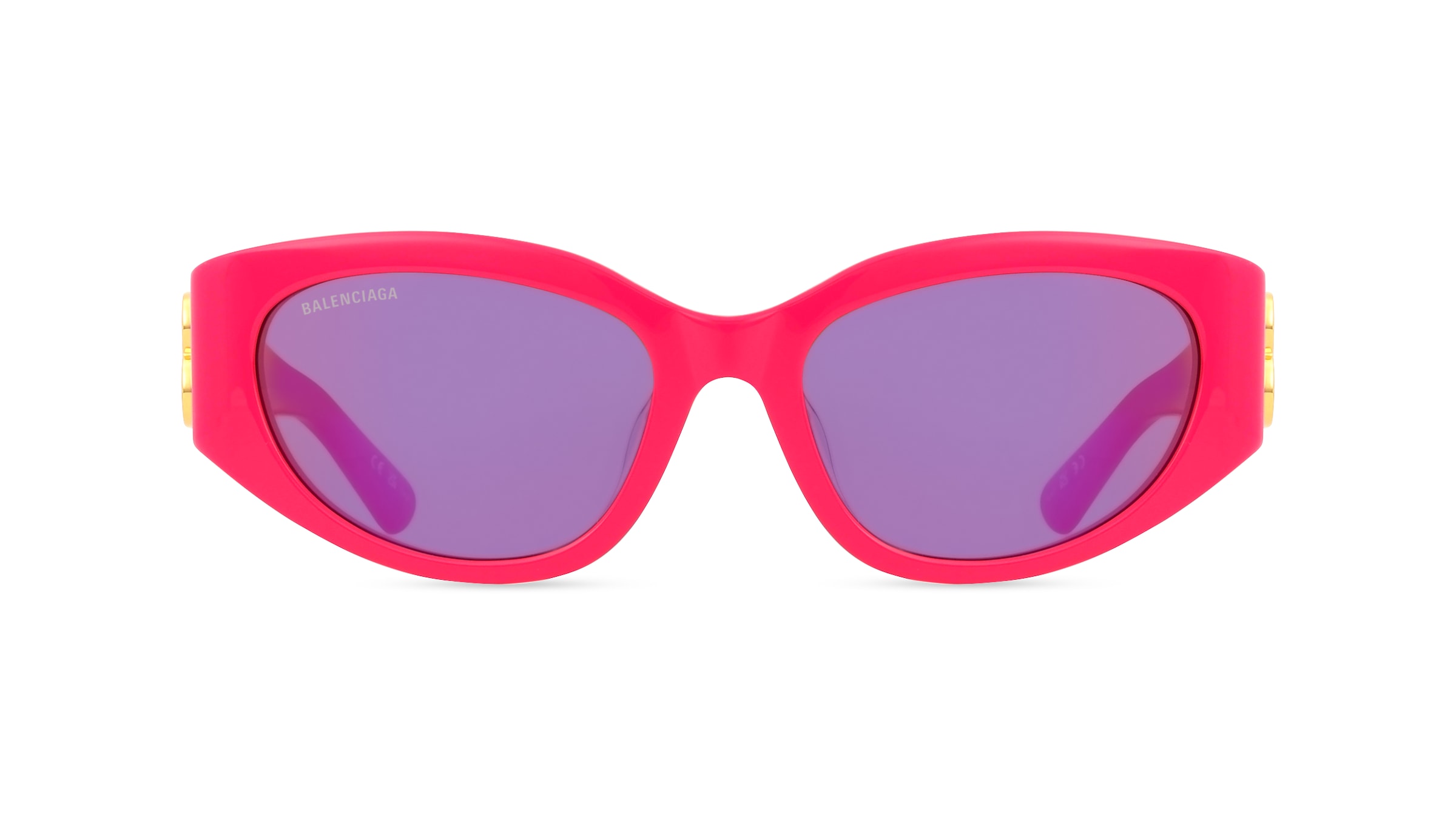 Balenciaga BB0324SK Damen-Sonnenbrille Vollrand Oval Acetat-Gestell, Pink